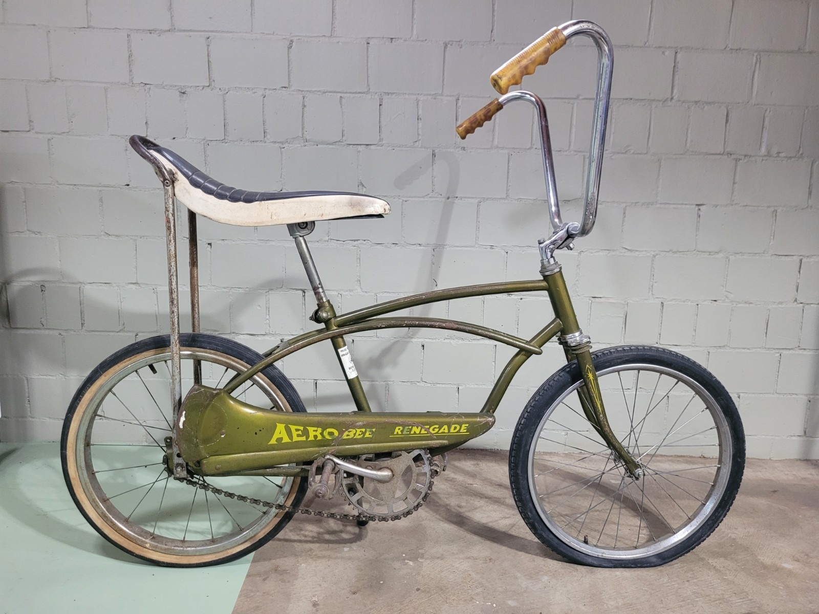 Vintage AMF Aerobee Aero Bee Renegade Bicycle Muscle Bike Green 20\ Vintage AMF Aerobee Aero Bee Renegade Bicycle Muscle Bike Green 20\