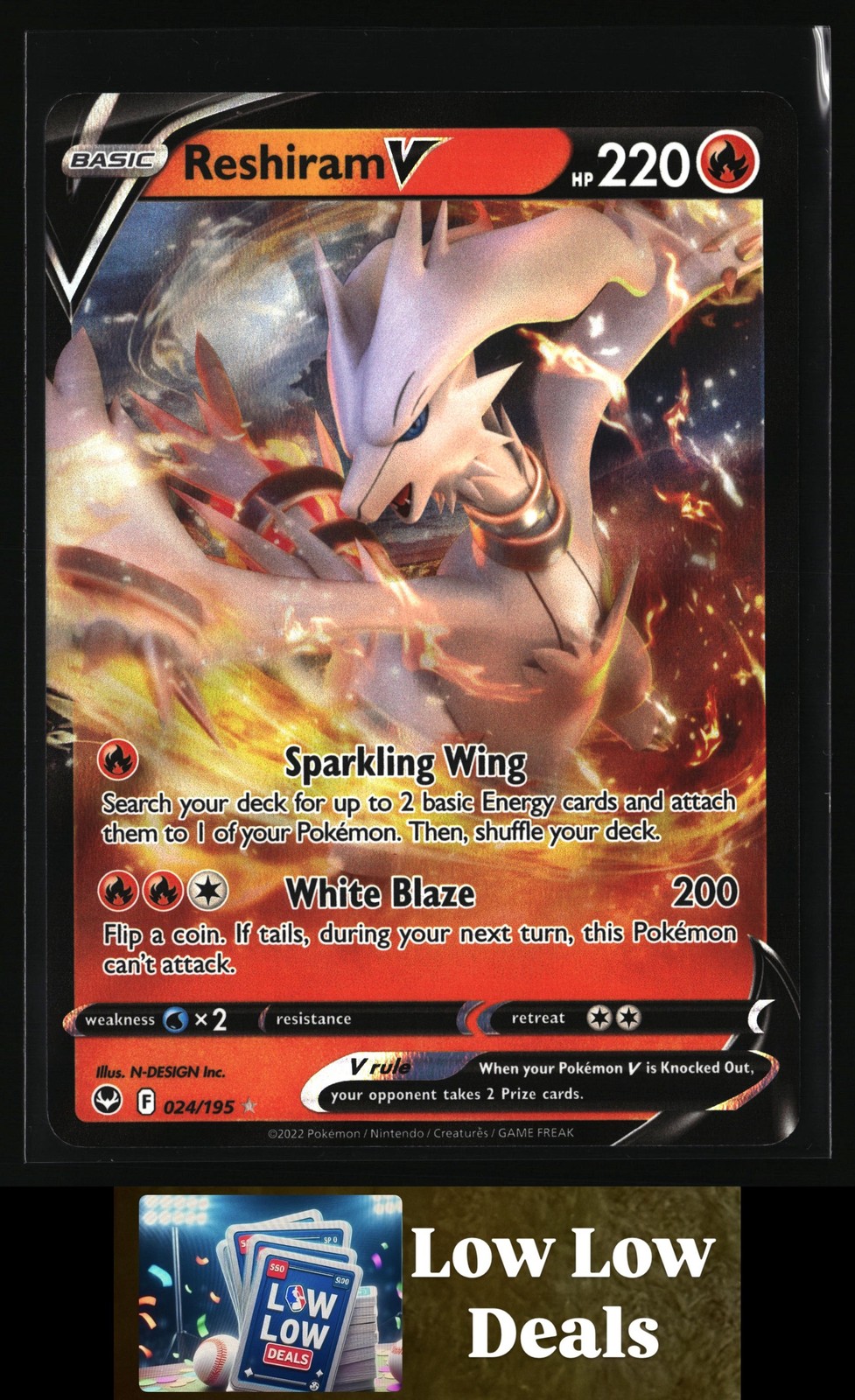 SWSH12: Silver Tempest #024/195 Reshiram V Holo