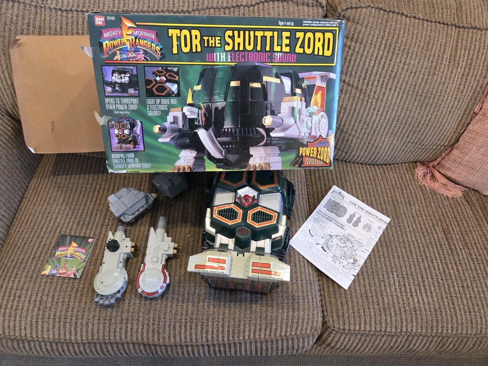 Vintage 1994 Power Rangers Tor the Shuttlezord Bandai w/Box manual not working Vintage 1994 Power Rangers Tor the Shuttlezord Bandai w/Box manual not working