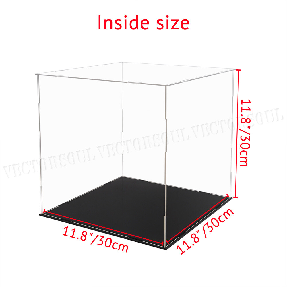 Large Acrylic Display Case Dustproof Box Action Figures for Collectibles Diecast
