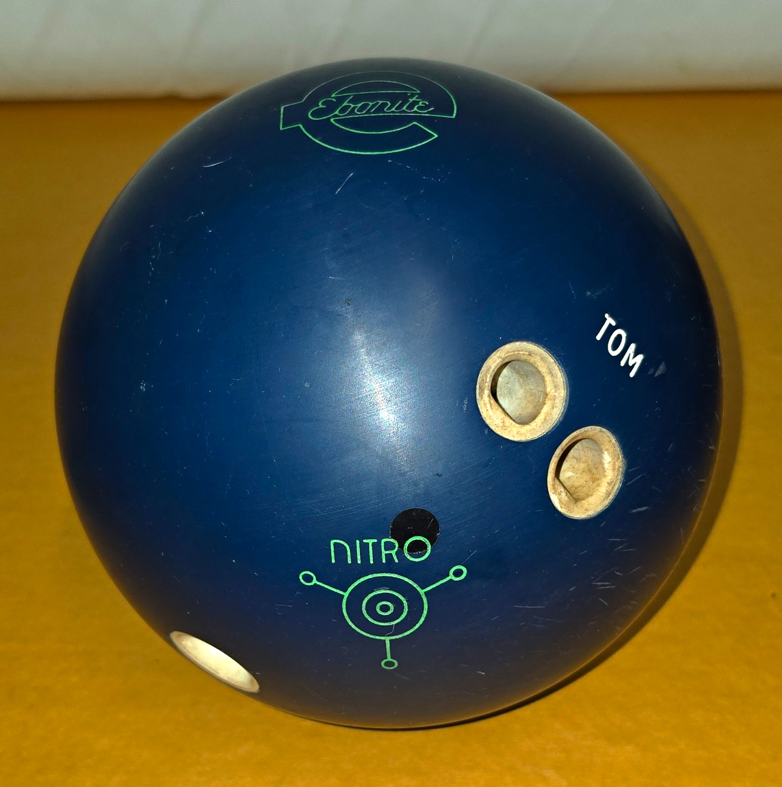Ebonite Nitro 15lb Drilled Ten-Pin Bowling Ball Blue 1 Ball Set Ebonite Nitro 15lb Drilled Ten-Pin Bowling Ball Blue 1 Ball Set