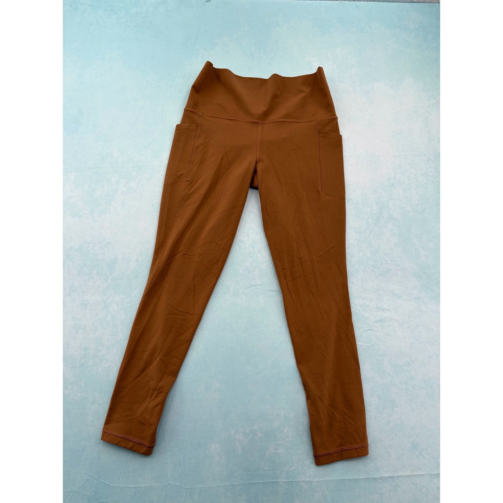 Athleta Women\'s Small Brown Salutation Stash High Rise 7/8 Leggings 25\ Athleta Women\'s Small Brown Salutation Stash High Rise 7/8 Leggings 25\