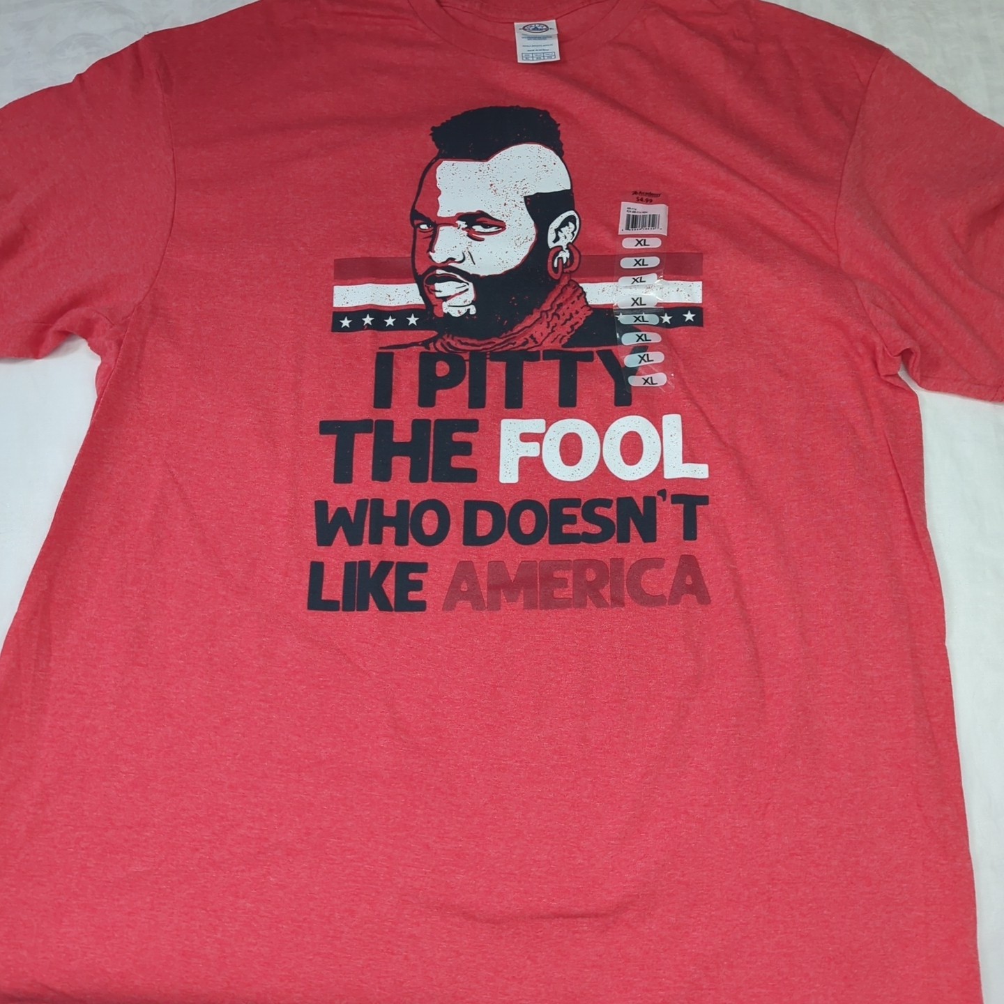 Mr. T Red T-Shirt I Pitty The Fool Who ... Multiple Sizes Available NWT  [LF12]