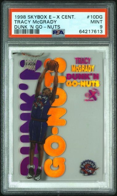 1998-99 Skybox E-X Century Dunk\'n Go-Nuts Tracy McGrady #10DG PSA 9 1998-99 Skybox E-X Century Dunk\'n Go-Nuts Tracy McGrady #10DG PSA 9