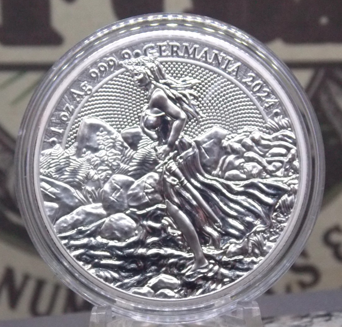 2024 Lady GERMANIA Mint 1oz .999 SILVER Bullion 5 Mark Coin w/Capsule ECC&C, Inc 2024 Lady GERMANIA Mint 1oz .999 SILVER Bullion 5 Mark Coin w/Capsule ECC&C, Inc