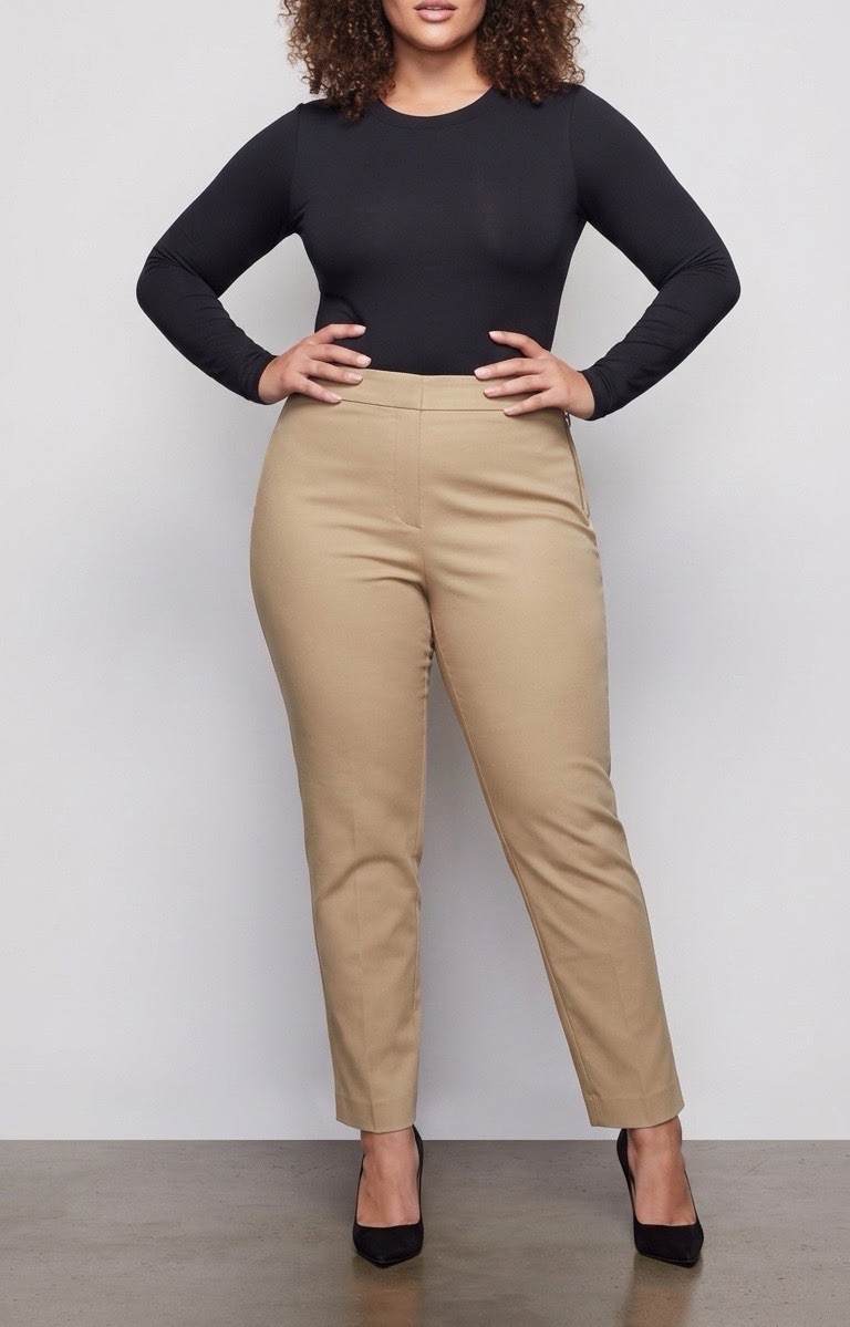 NWT Talbots Women’s Size 16P Tan Cotton Blend Side Zip Chatham Ankle Pant