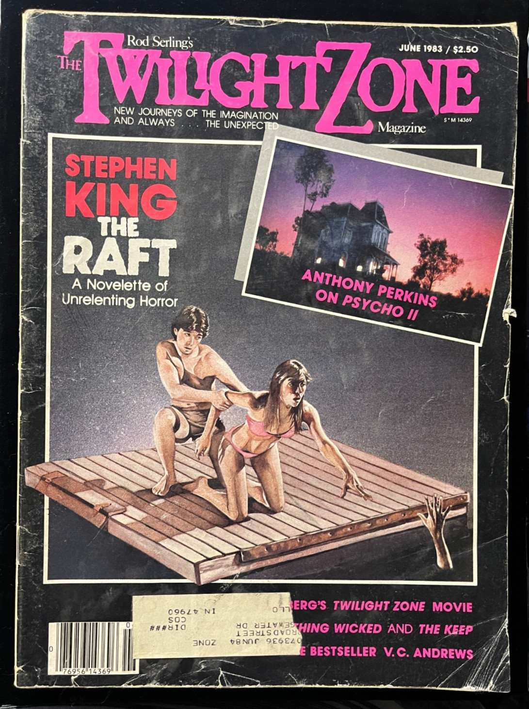 Rod Serling\'s The Twilight Zone Magazine June 1983 Stephen King The Raft - WORN
