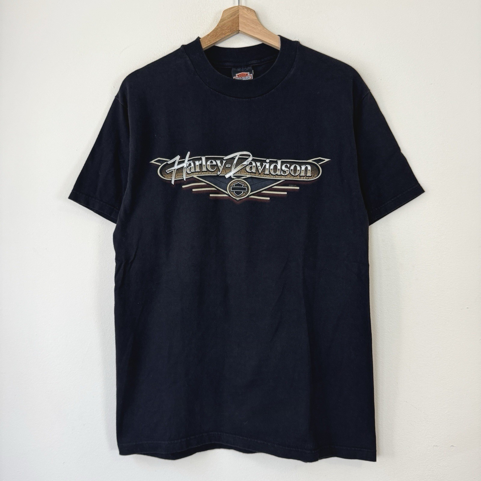 Vintage 90\'s Harley Davidson Bear Sporting Goods Logo Motorcycle Black Tee Shirt Vintage 90\'s Harley Davidson Bear Sporting Goods Logo Motorcycle Black Tee Shirt