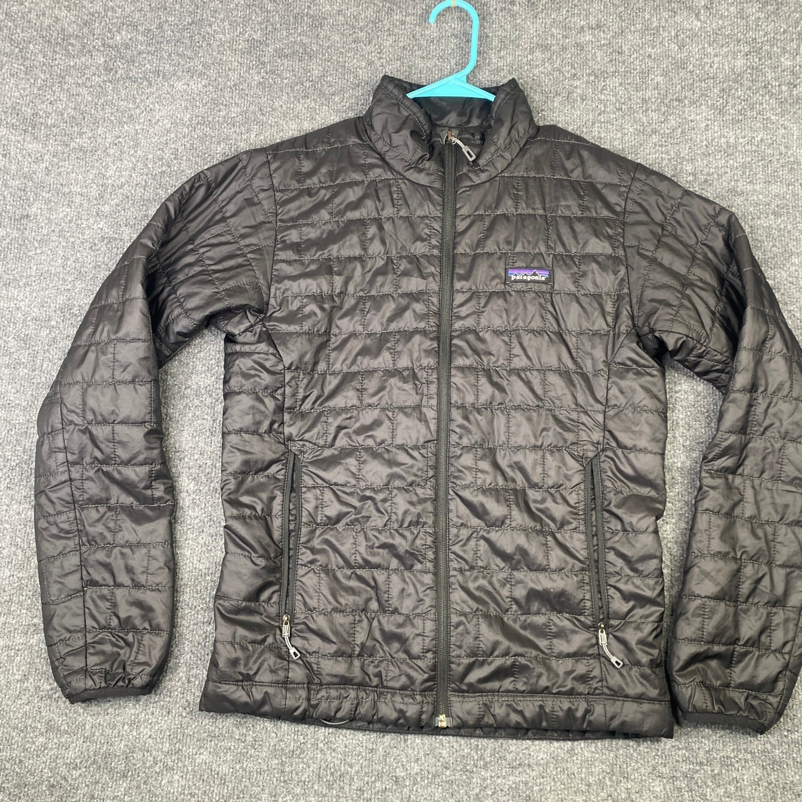Patagonia Mens Nano Puff Jacket Black Quilted Puffer Full Zip 84212 Small