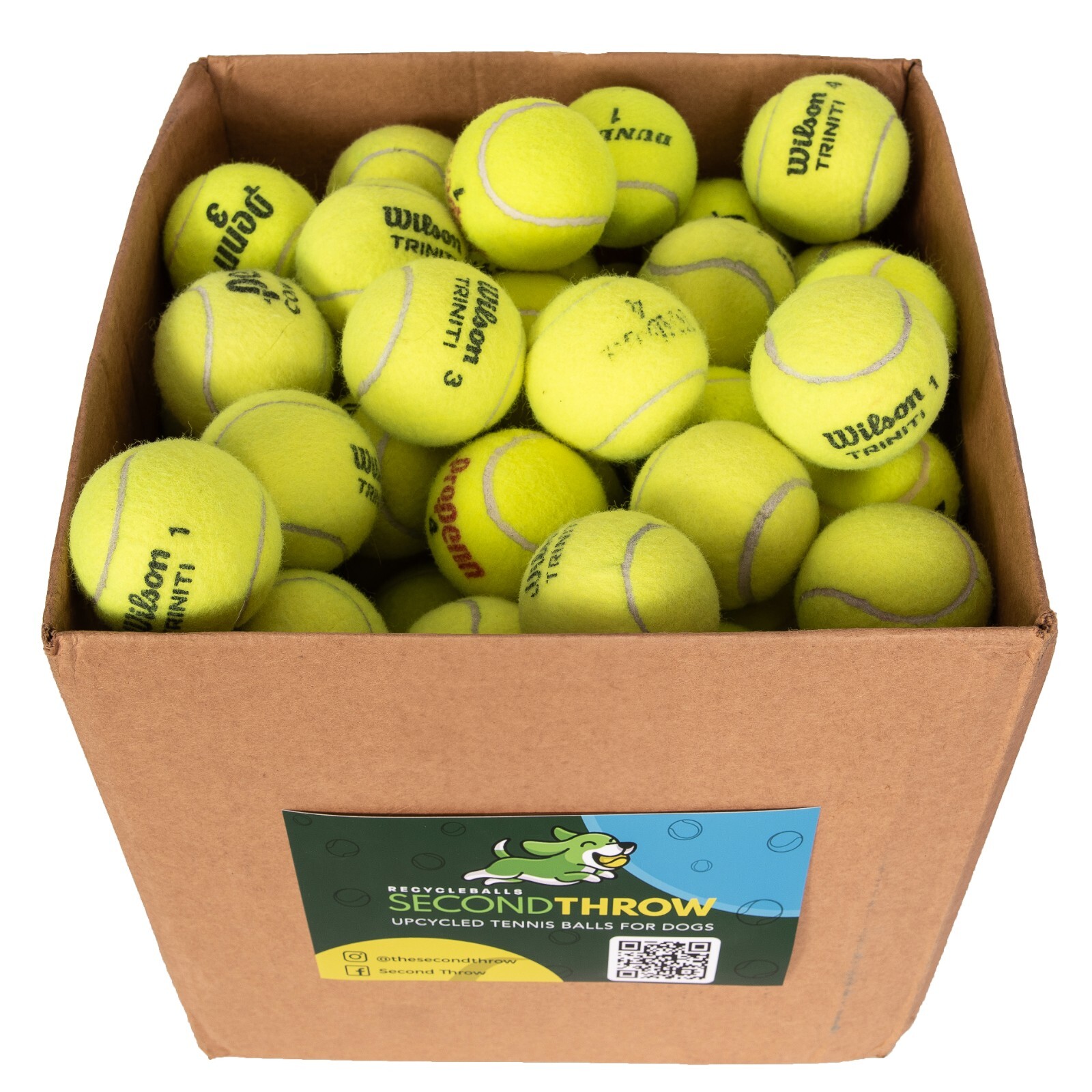 100 Used Tennis Balls for Dogs - SHIPS TODAY