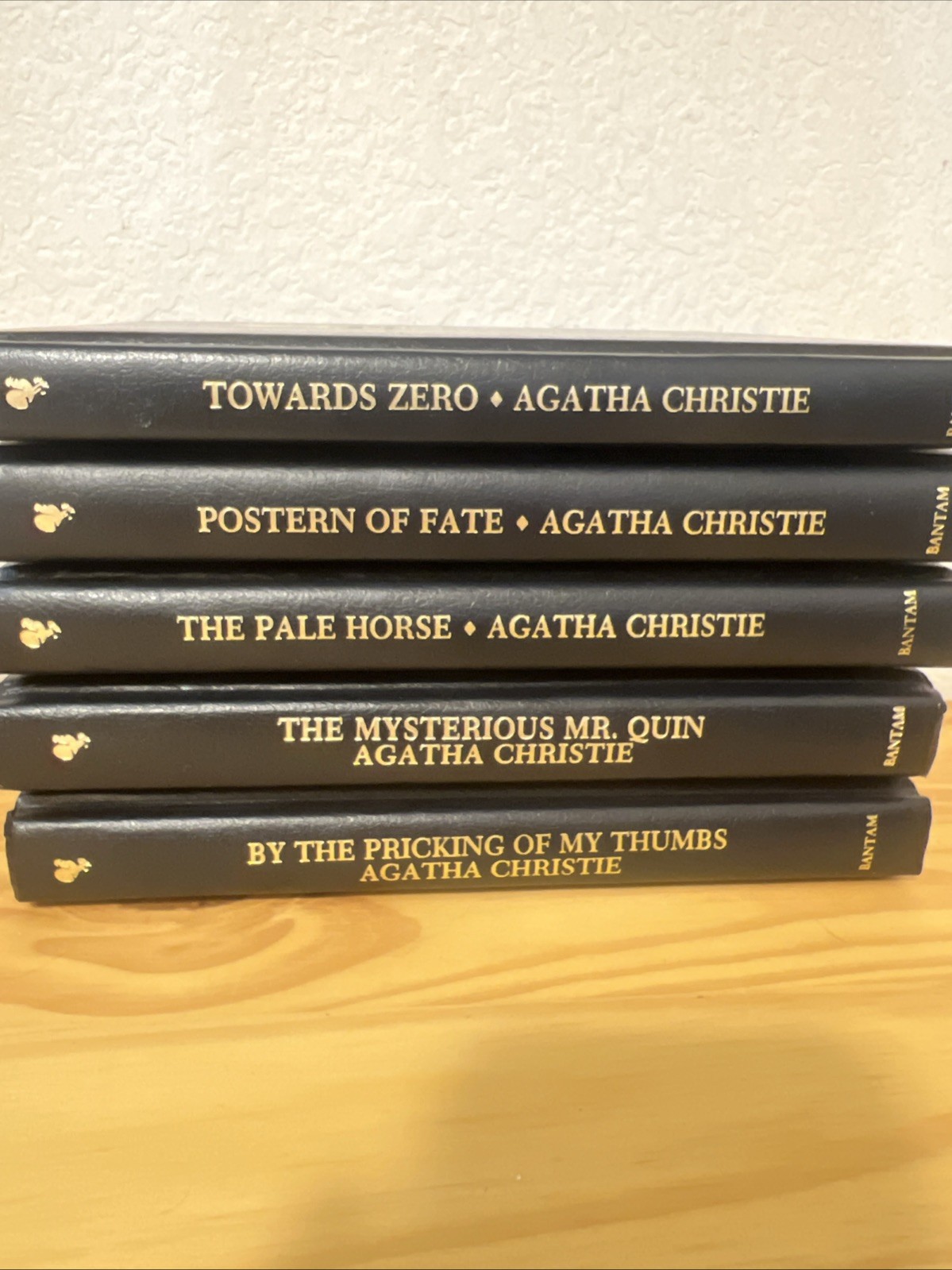 Agatha Christie Mystery Collection Lot of 5 Bantam Black Leatherette Hardcover