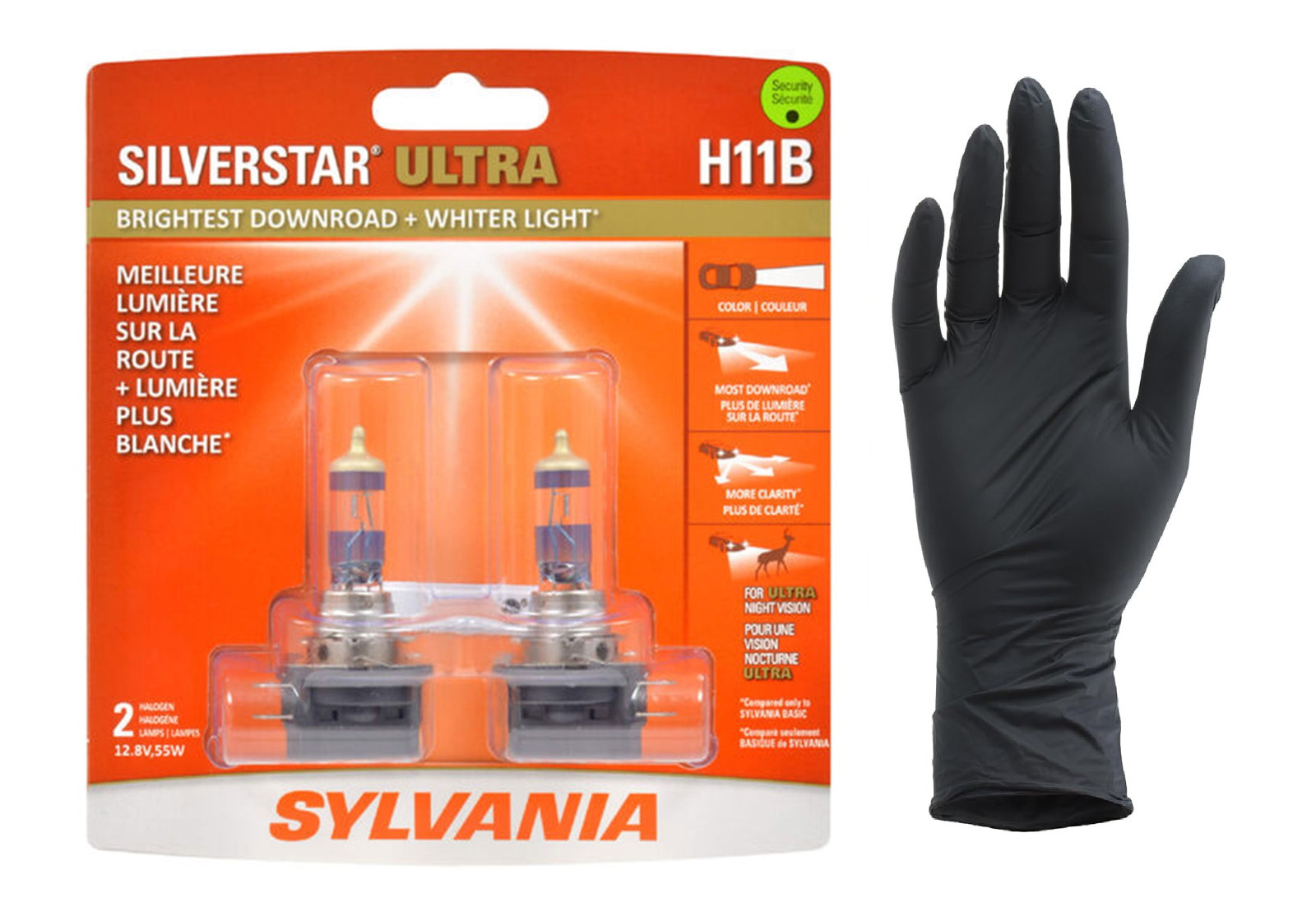 SYLVANIA H11B SilverStar Ultra High Performance Halogen Headlight 2 Bulbs NEW SYLVANIA H11B SilverStar Ultra High Performance Halogen Headlight 2 Bulbs NEW