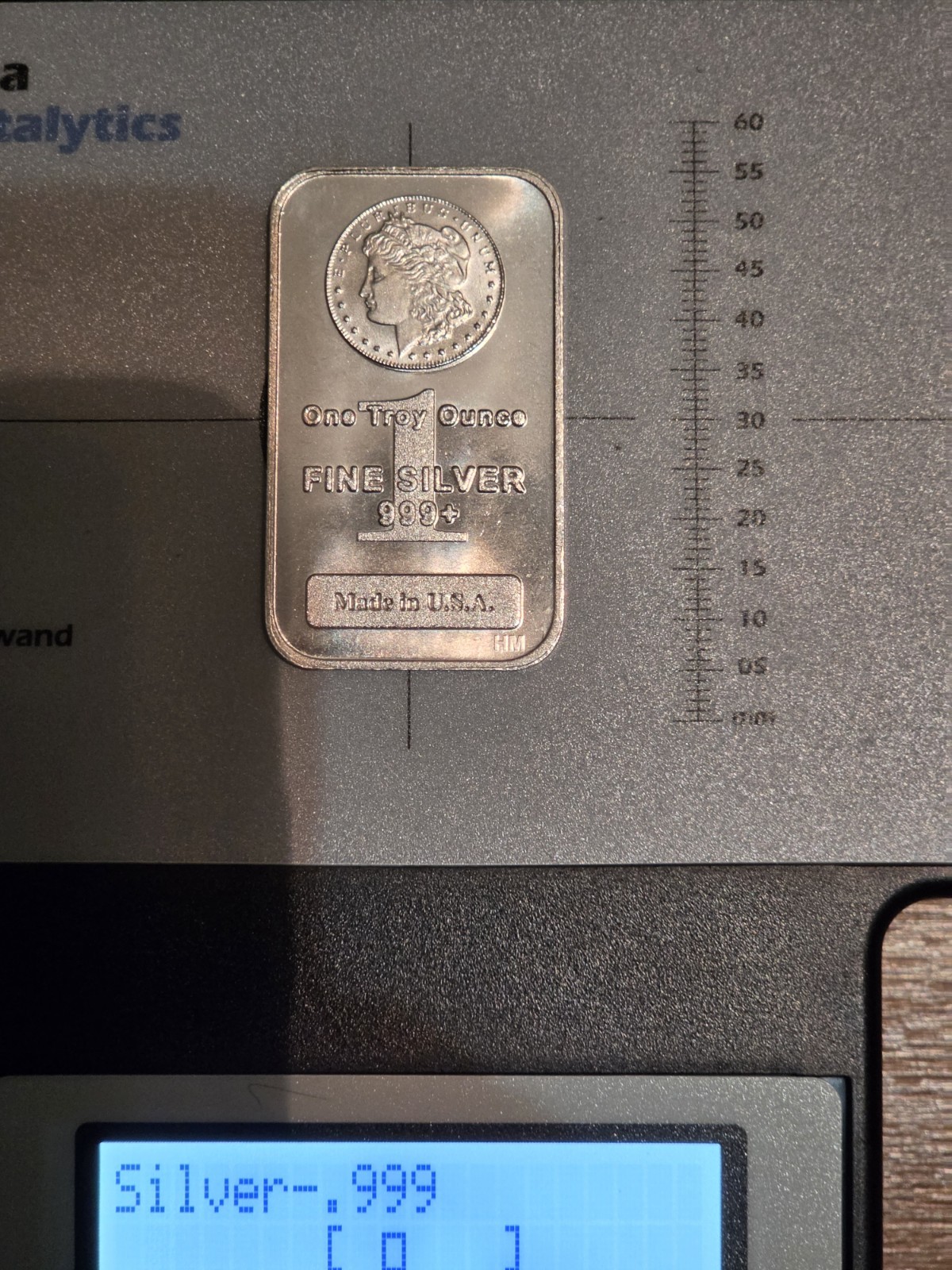 1 oz. Highland Mint Silver Bar - Morgan Dollar Design .999+ Fine Sigma Tested 