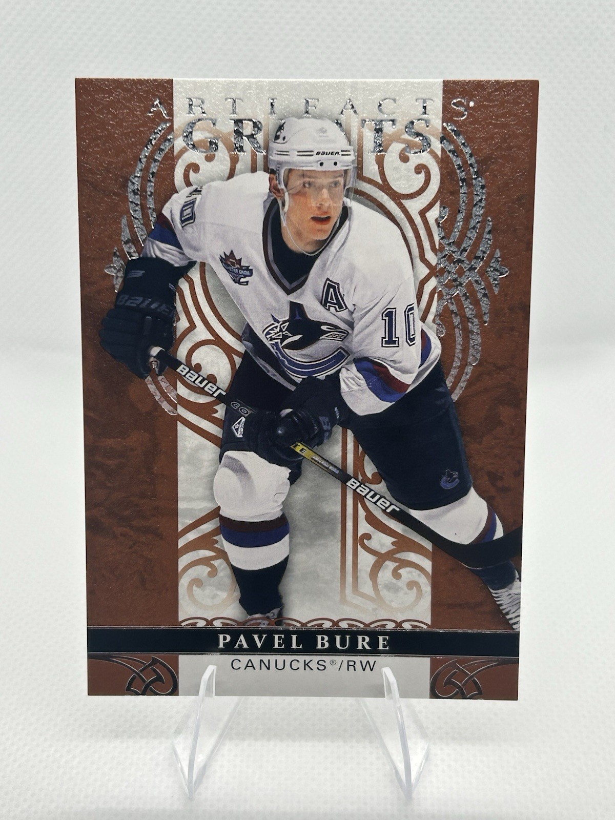 PAVEL BURE  2026-27 UD ARTIFACTS GREATS LEATHER SSP VANCOUVER CANUCKS #161