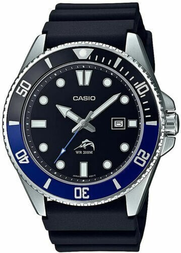 CASIO MDV106B-1A1V Mens DURO 200M Black Resin Strap wDate Analog Sport Watch $90