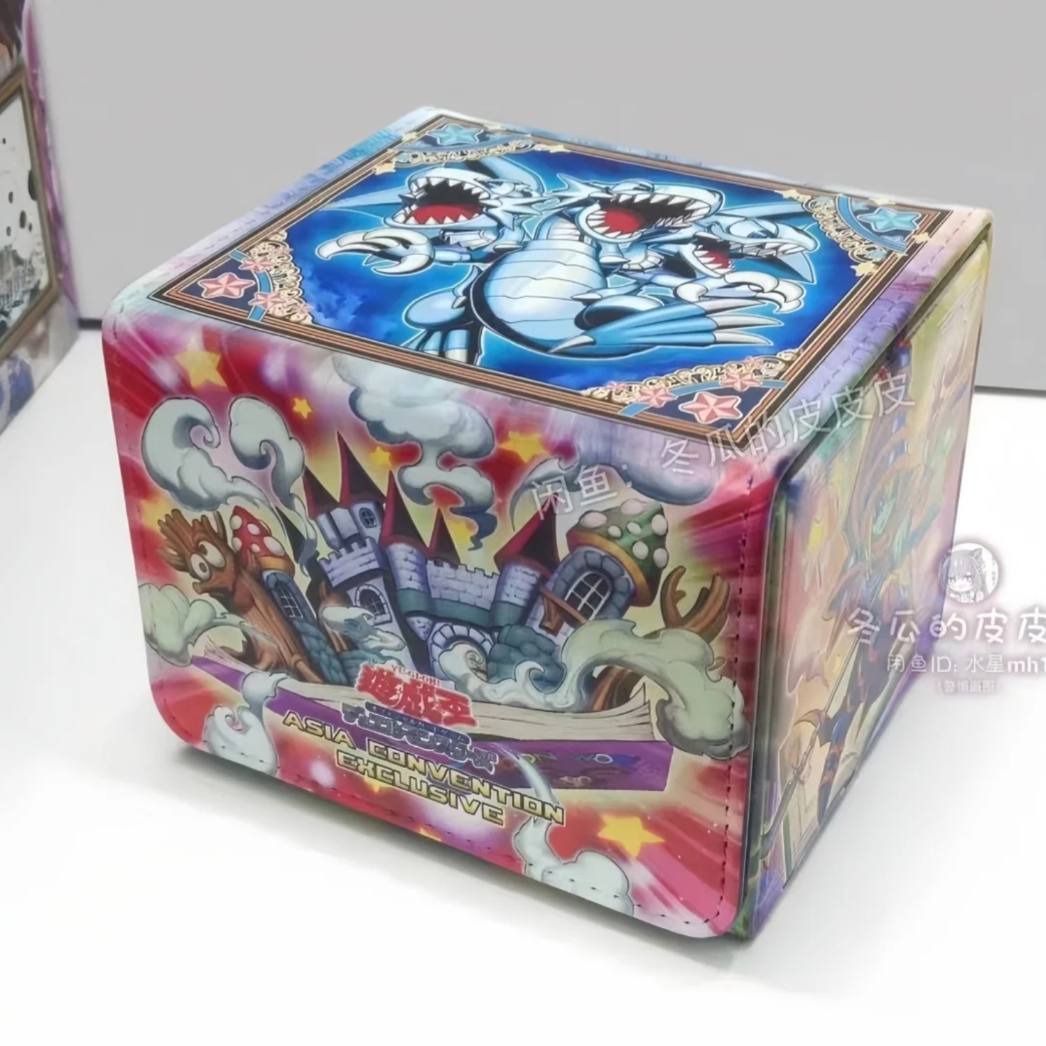 Blue-Eyes Toon Dragon Toon World Magnetic Leather Card Deck Box Storage box