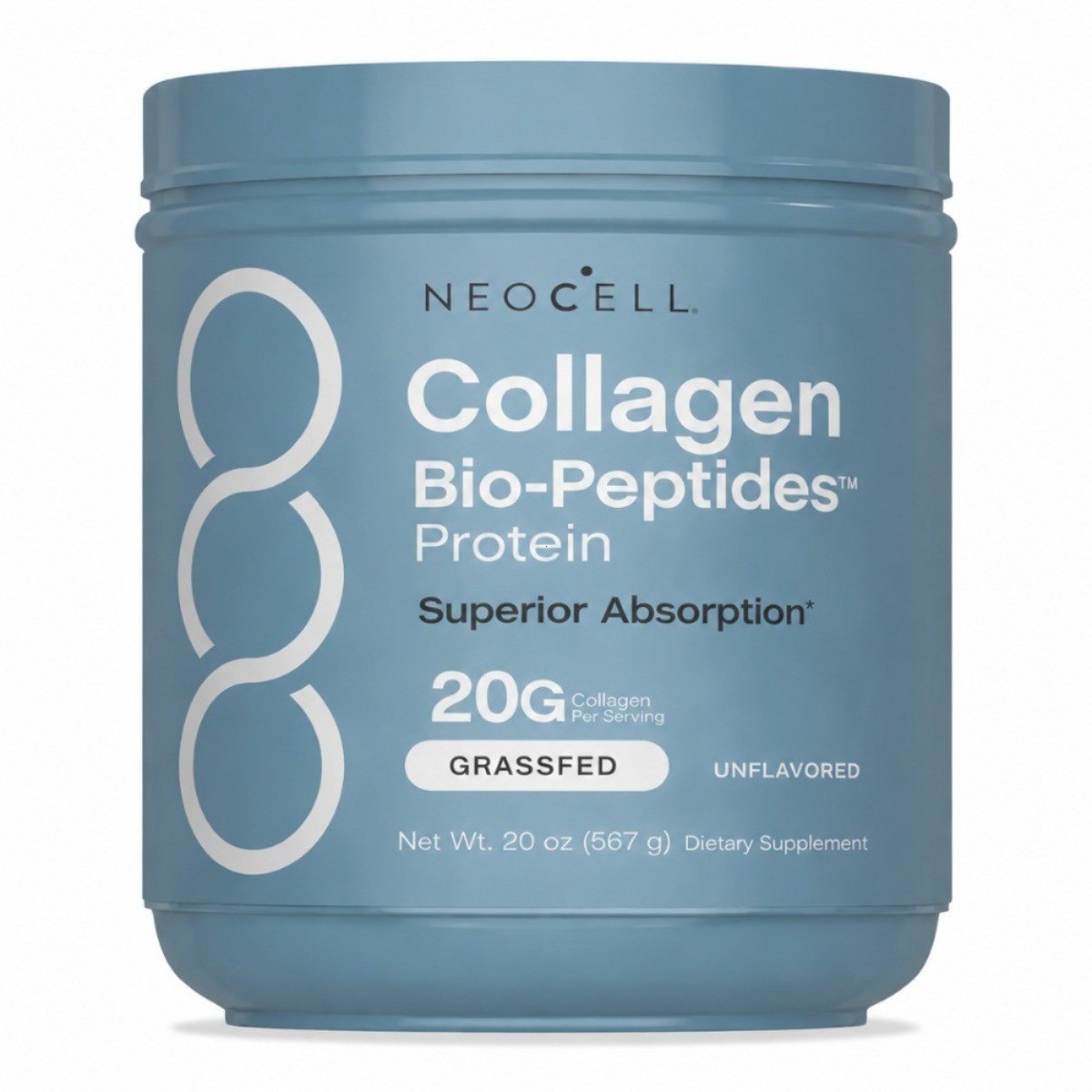 NeoCell Grass Fed Collagen Bio-Peptides Powder 20g Superior Absorption 20oz