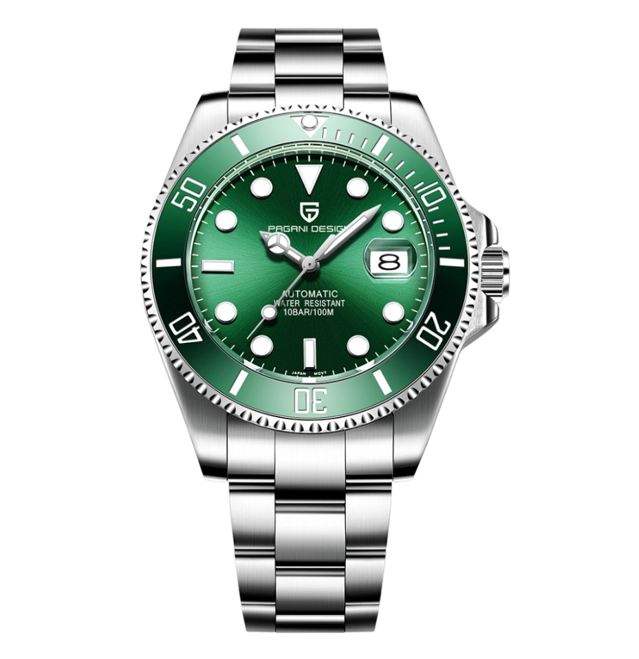 PAGANI DESIGN PD-1639 Men\'s Submariner Hulk 43MM Sapphire 100M NEW💎