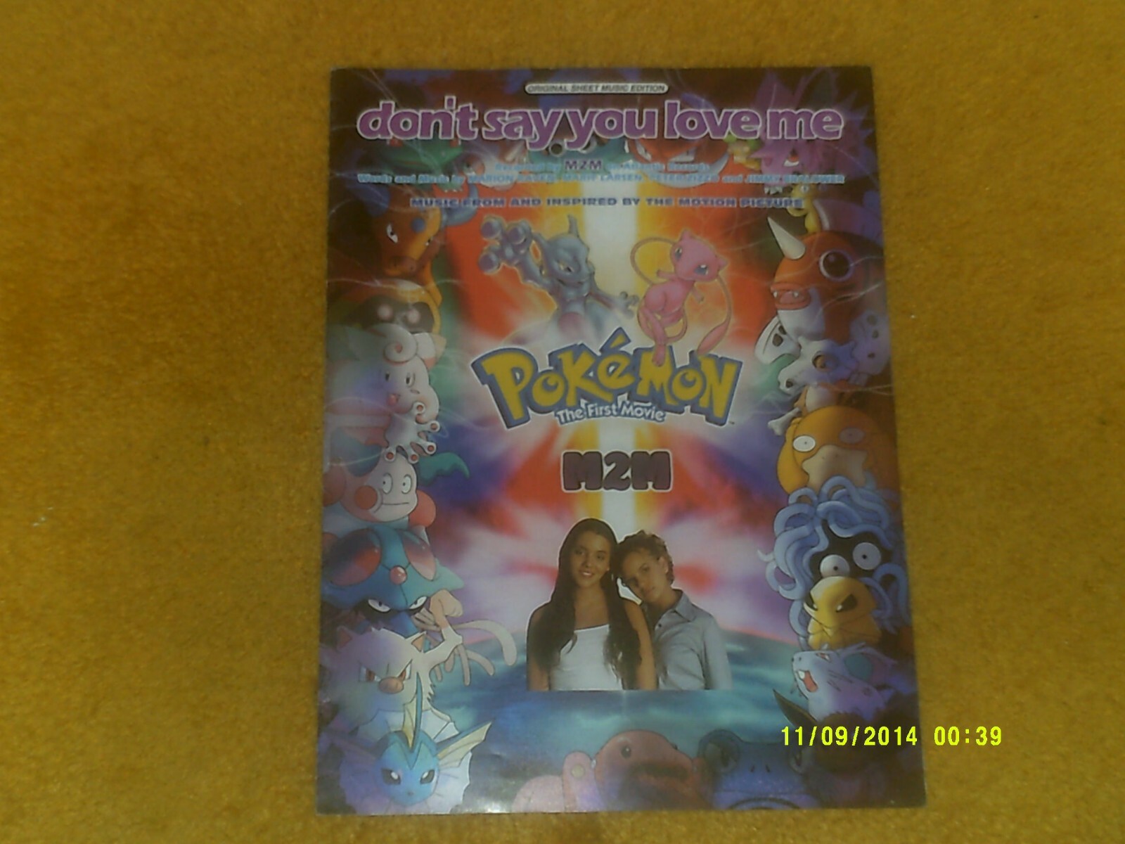 POKEMON THE FIRST MOVIE sheet music M2M Don't Say You Love Me '99 7 pages (VG+) POKEMON THE FIRST MOVIE sheet music M2M Don't Say You Love Me '99 7 pages (VG+)
