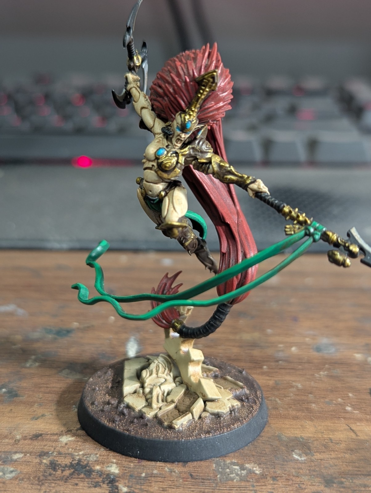 GW Warhammer 40k Aeldari Jain Zar and Howling Banshees Fully Painted and Based GW Warhammer 40k Aeldari Jain Zar and Howling Banshees Fully Painted and Based