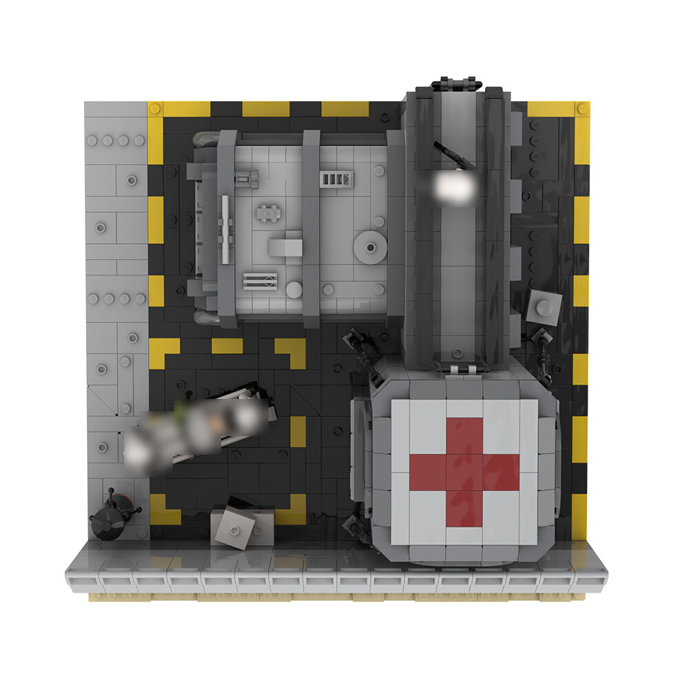 MOC-155163 Base and Hospital Model from Movie Building Toys Set 1068 Parts