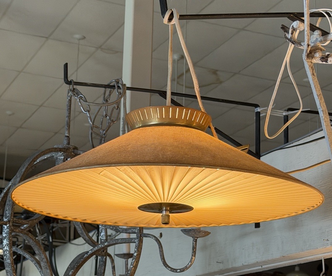 Vintage Gerald Thurston Danish MCM Hanging Light Fixture Lamp Lightolier Vintage Gerald Thurston Danish MCM Hanging Light Fixture Lamp Lightolier