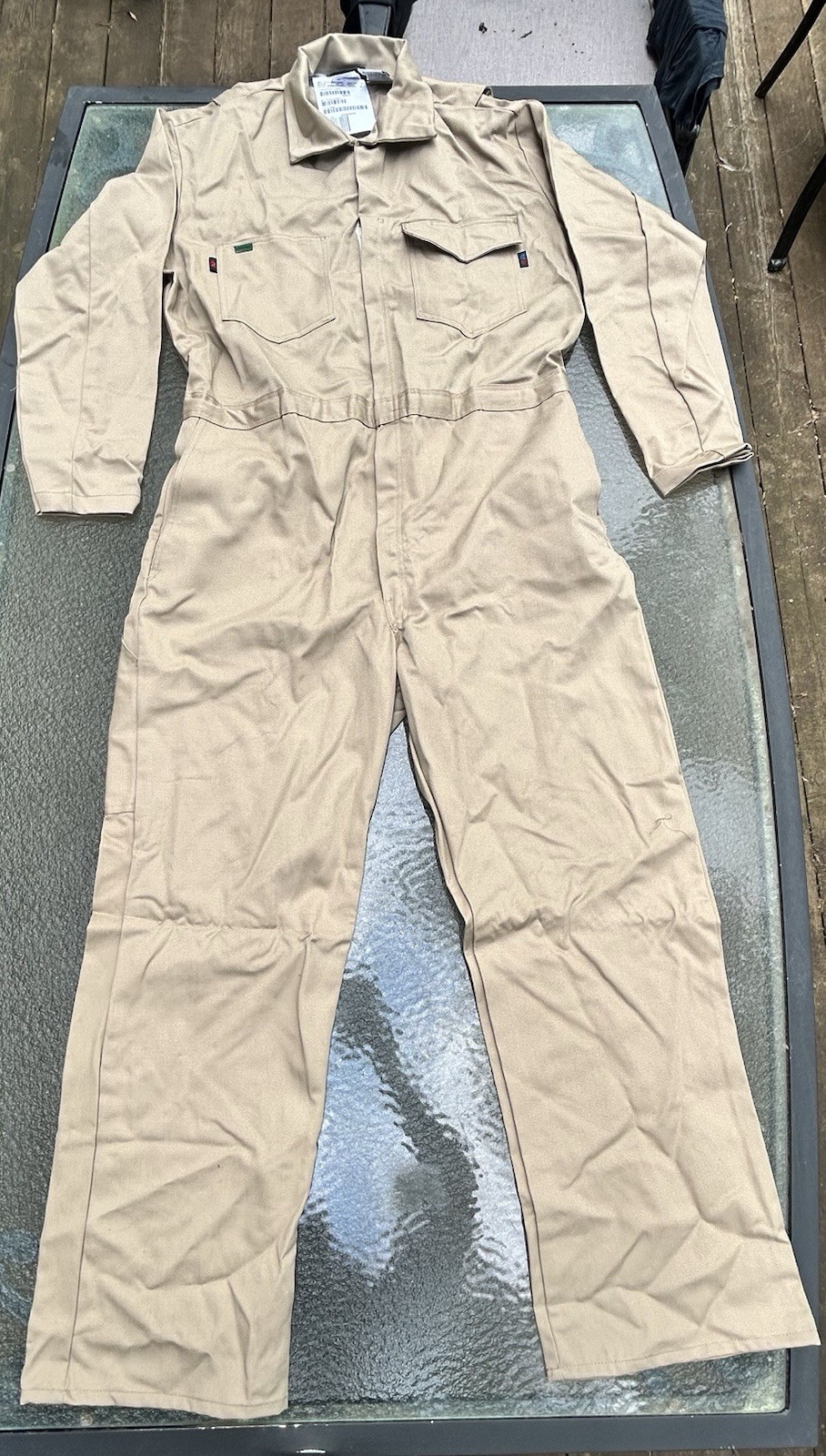 Men\'s Workrite Beige Cotton Utility Field Coveralls Overalls Workwear Sz-50R XL Men\'s Workrite Beige Cotton Utility Field Coveralls Overalls Workwear Sz-50R XL