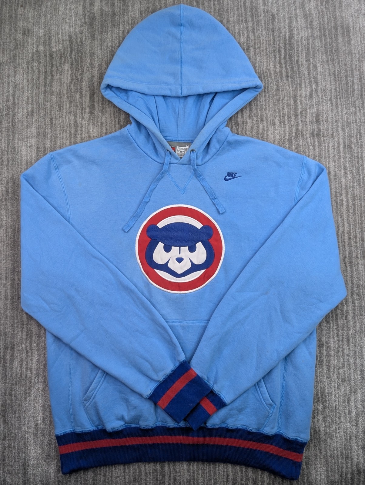Nike Chicago Cubs Cooperstown Collection Logo Pullover Hoodie Men\'s Size XL Blue