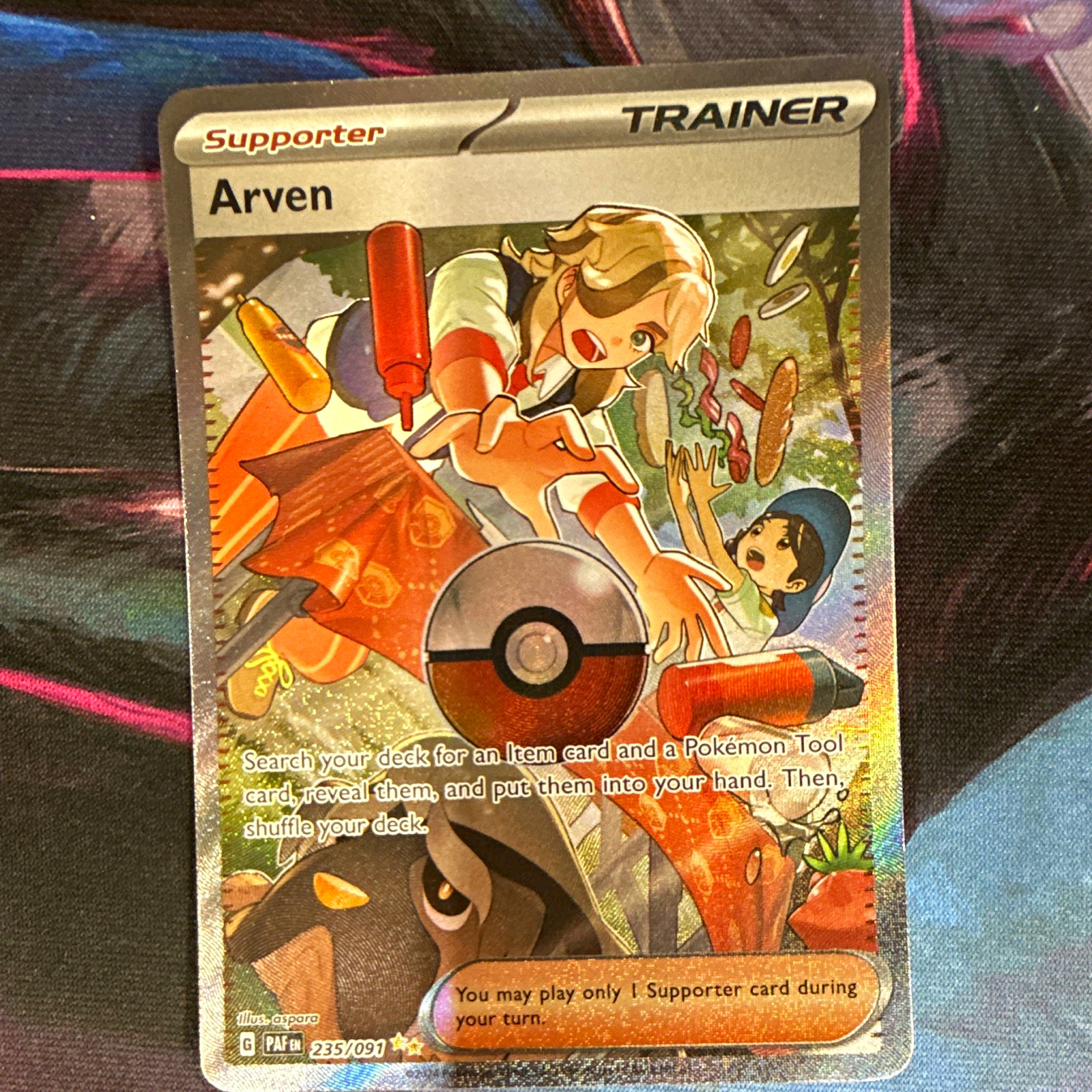 Pokemon TCG Arven 235/091 SV: Paldean Fates SIR Full Art Holo EN Pokemon TCG Arven 235/091 SV: Paldean Fates SIR Full Art Holo EN