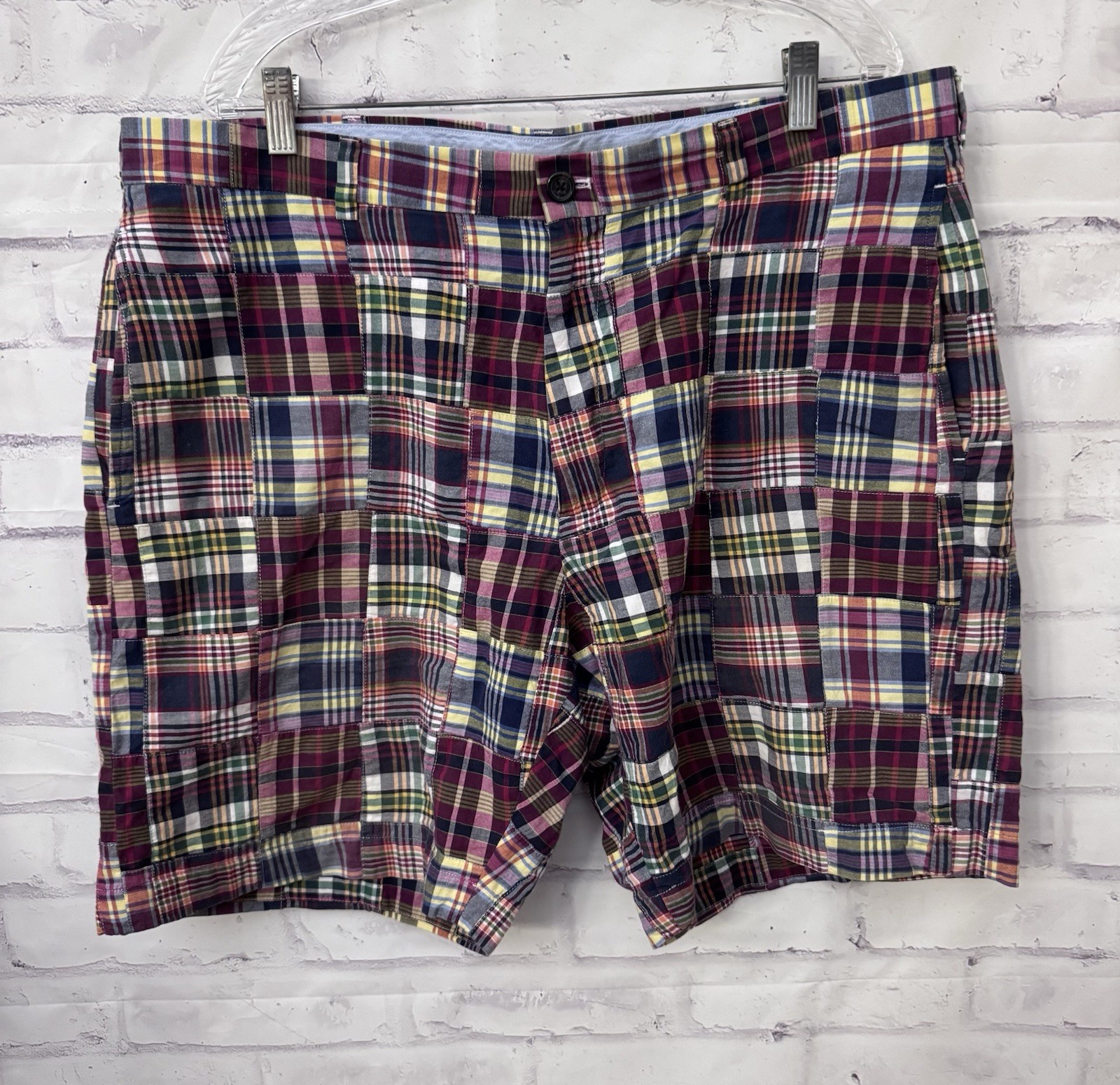 Brooks Brothers Men’s 40 Cotton Patchwork Madras Shorts Preppy Plaid Old Money Brooks Brothers Men’s 40 Cotton Patchwork Madras Shorts Preppy Plaid Old Money