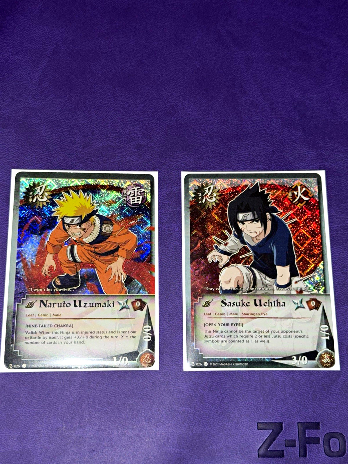 Bandai Naruto CCG Naruto Uzumaki 025 & Sasuke Uchiha 026 Diamond Holo Foil Bandai Naruto CCG Naruto Uzumaki 025 & Sasuke Uchiha 026 Diamond Holo Foil