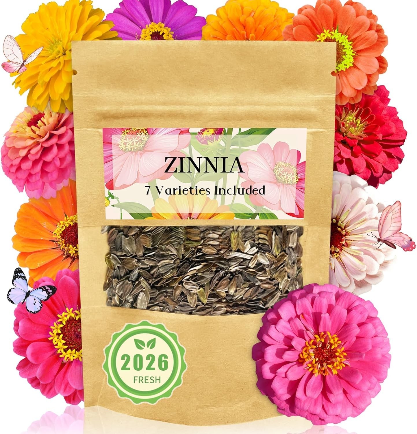 Zinnia Seeds Bulk 5,000 plus Outdoor Flower for Planting Giant Zinnia Seeds for Zinnia Seeds Bulk 5,000 plus Outdoor Flower for Planting Giant Zinnia Seeds for