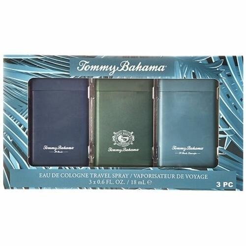 Tommy Bahama Travel Cologne Spray Set St. Barts, Martinique & SeaScape 3 x 0.6oz
