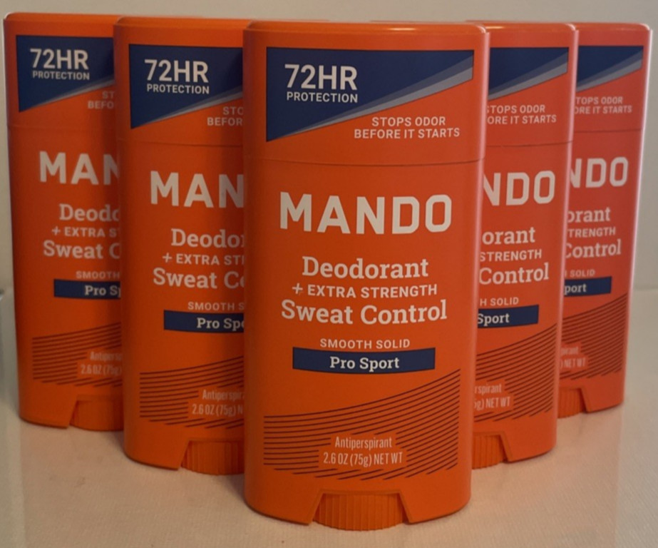 5 Mando Deodorant Extra Strength Sweat Control Pro Sport Smooth Sld 2.6 exp02/28 5 Mando Deodorant Extra Strength Sweat Control Pro Sport Smooth Sld 2.6 exp02/28