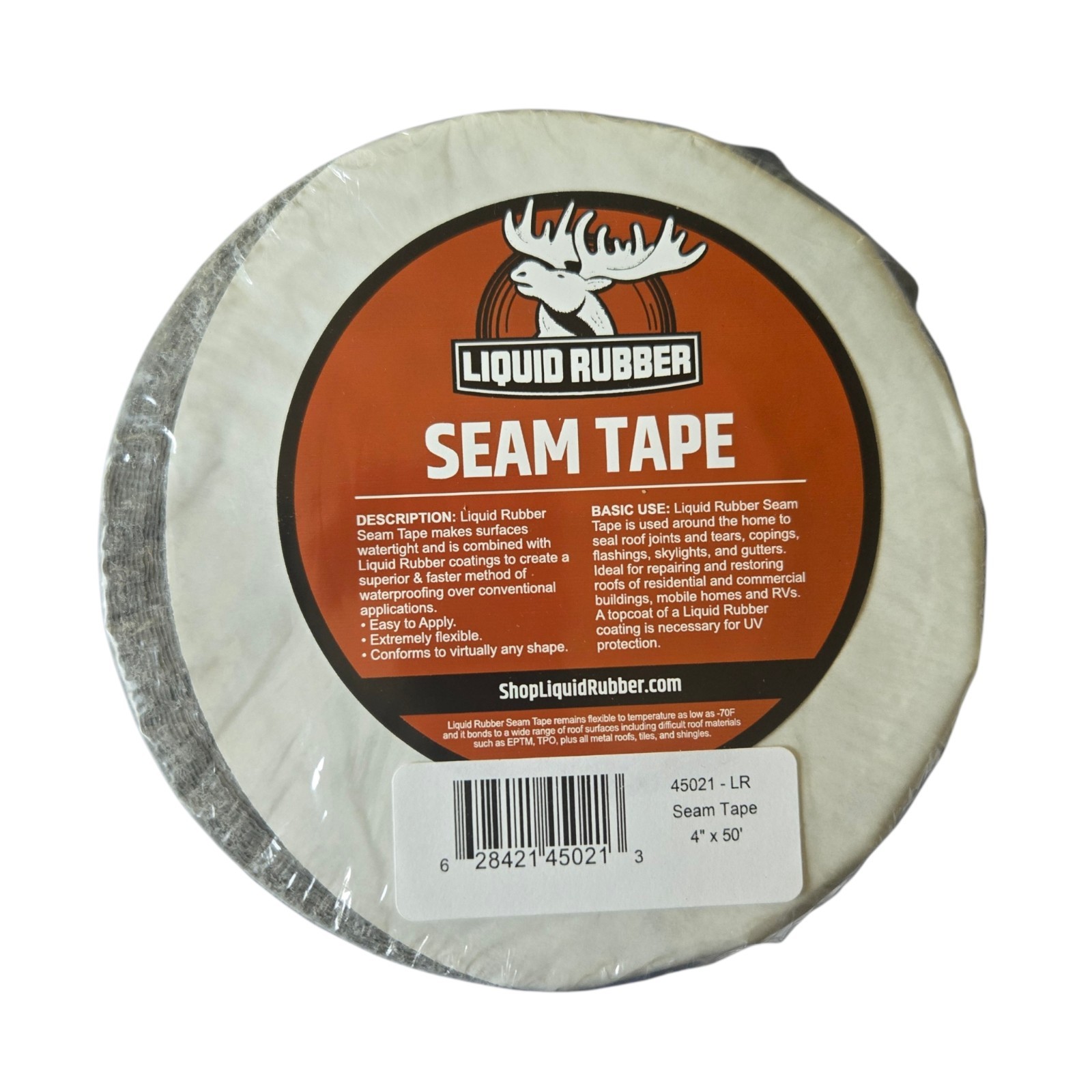 Liquid Rubber Seam Tape 4 In. X 50 Ft. Self-Adhesive EPDM Tape 45021-LR Liquid Rubber Seam Tape 4 In. X 50 Ft. Self-Adhesive EPDM Tape 45021-LR