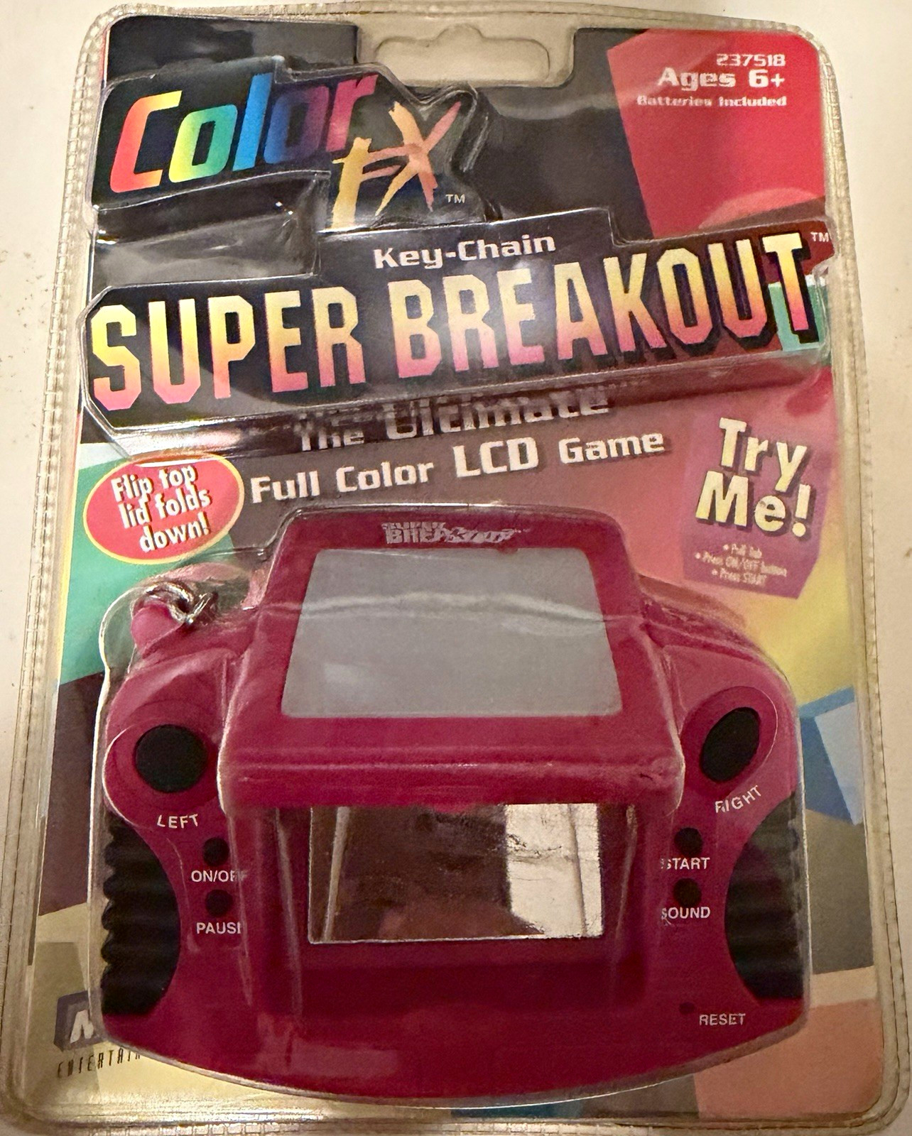 MGA Entertainment Color FX Super Breakout Handheld LCD Game 1999 MPN 237518 MGA Entertainment Color FX Super Breakout Handheld LCD Game 1999 MPN 237518