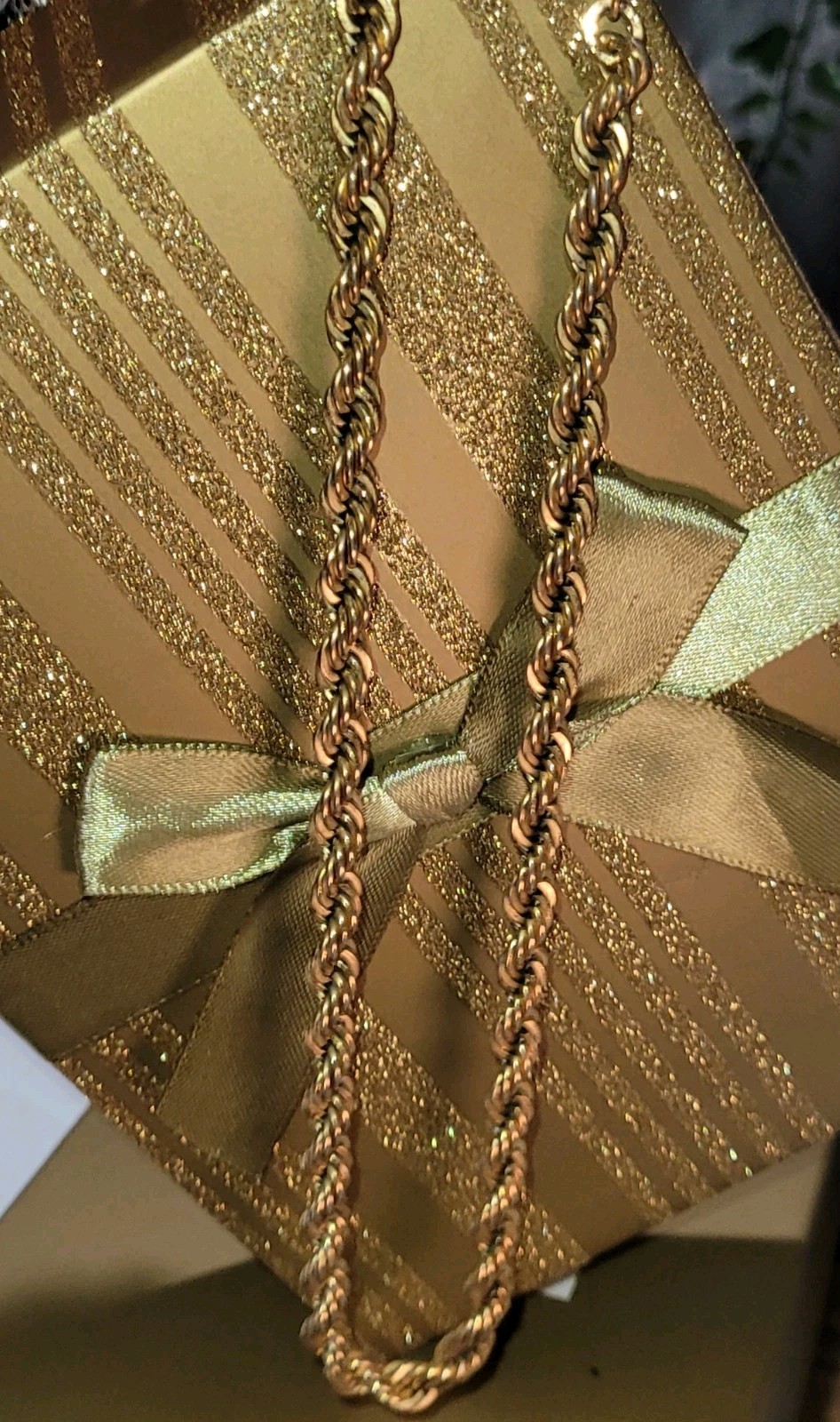 Vintage Estate Jewelry Gold Twisted Rope Chain Signed Napier NECKLACE Vintage Estate Jewelry Gold Twisted Rope Chain Signed Napier NECKLACE