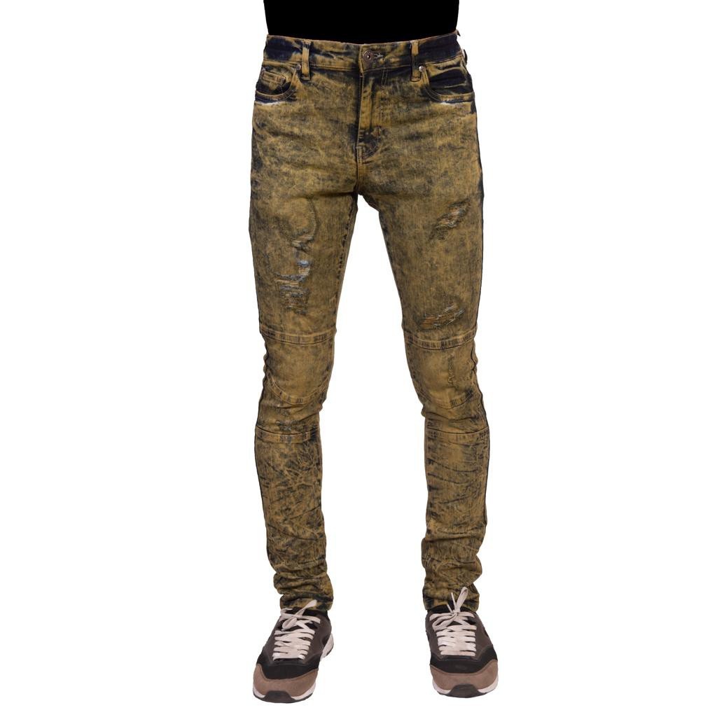 Men's Slim Fit Fashion Jeans Skinny Stretch Denim Pants Gold Men's Slim Fit Fashion Jeans Skinny Stretch Denim Pants Gold
