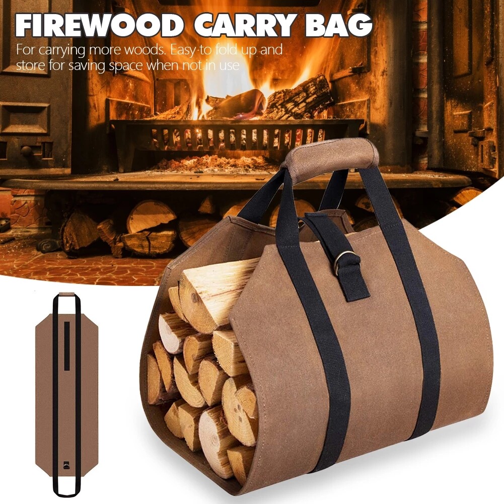 Firewood Log Carrier Bag Heavy Duty Comfortable Wood Carrier Firewood Log Carrier Bag Heavy Duty Comfortable Wood Carrier