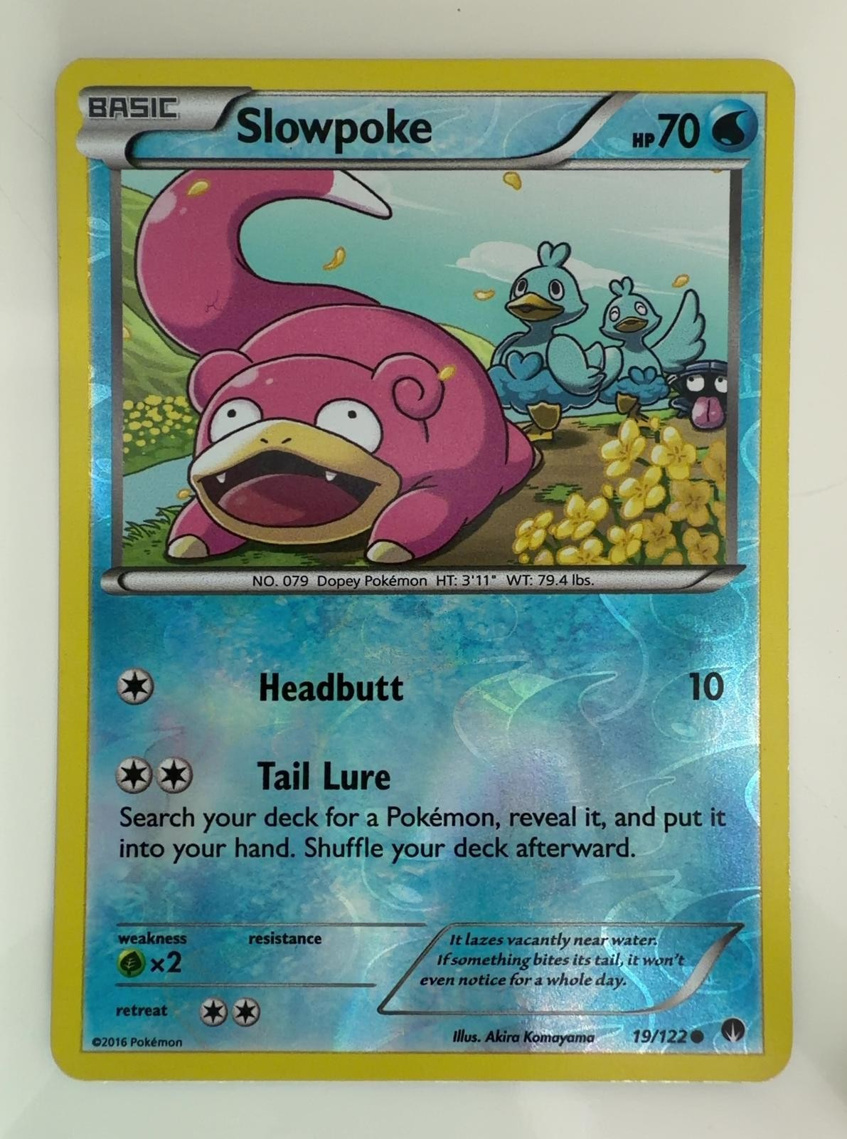 Slowpoke 19/122 Common BREAKpoint Pokemon Reverse Holo Slowpoke 19/122 Common BREAKpoint Pokemon Reverse Holo