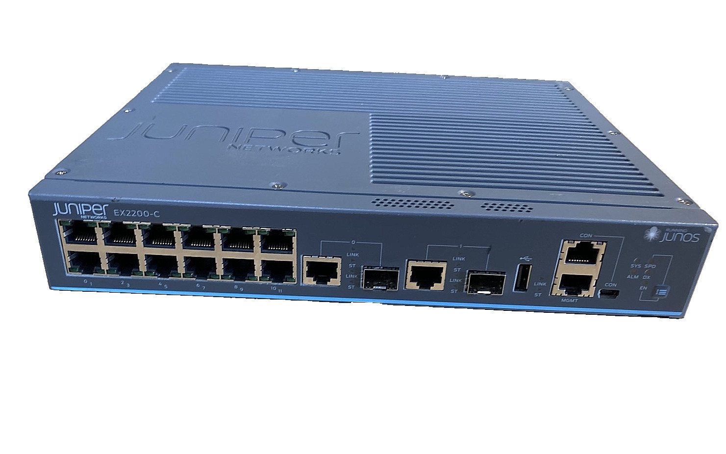 Juniper Networks EX2200-C 12T-2G 12 Port Gigabit Switch Compact + Cord Tested