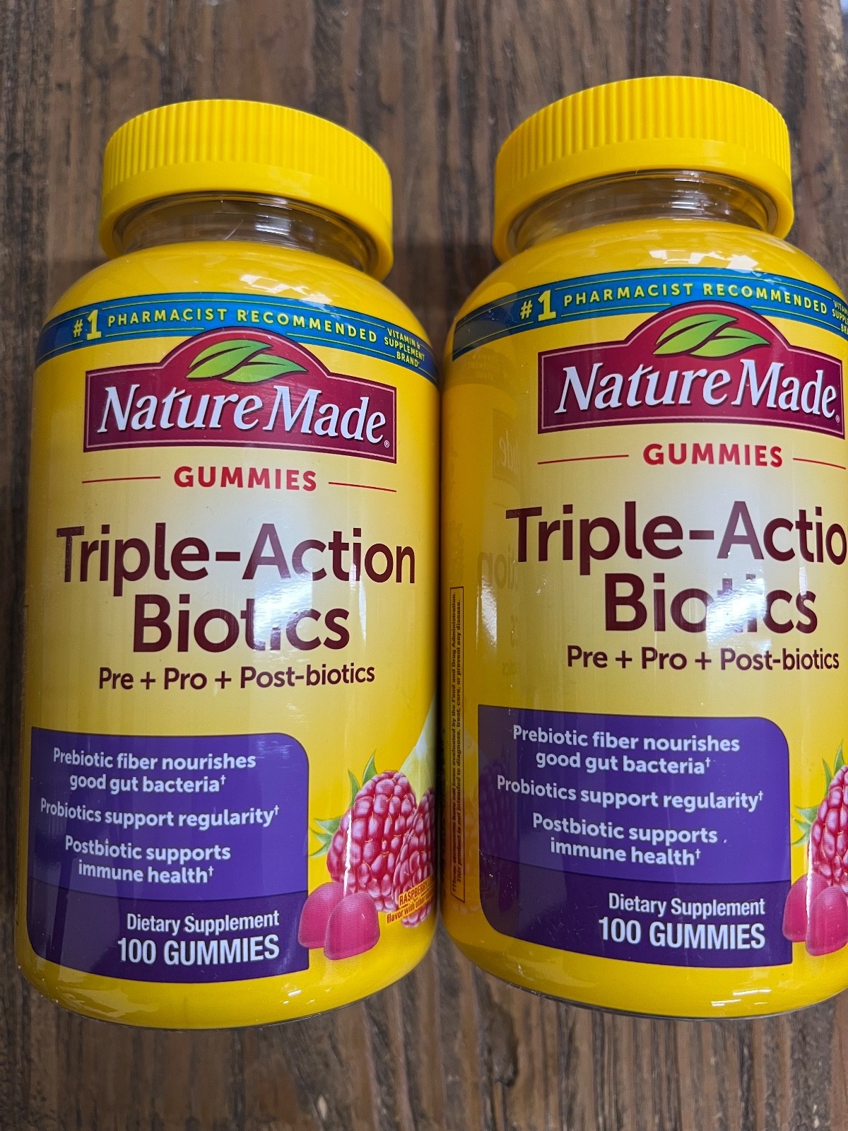Nature Made Triple-Action Biotics 200ct 3/27 (2 Bottles) Nature Made Triple-Action Biotics 200ct 3/27 (2 Bottles)