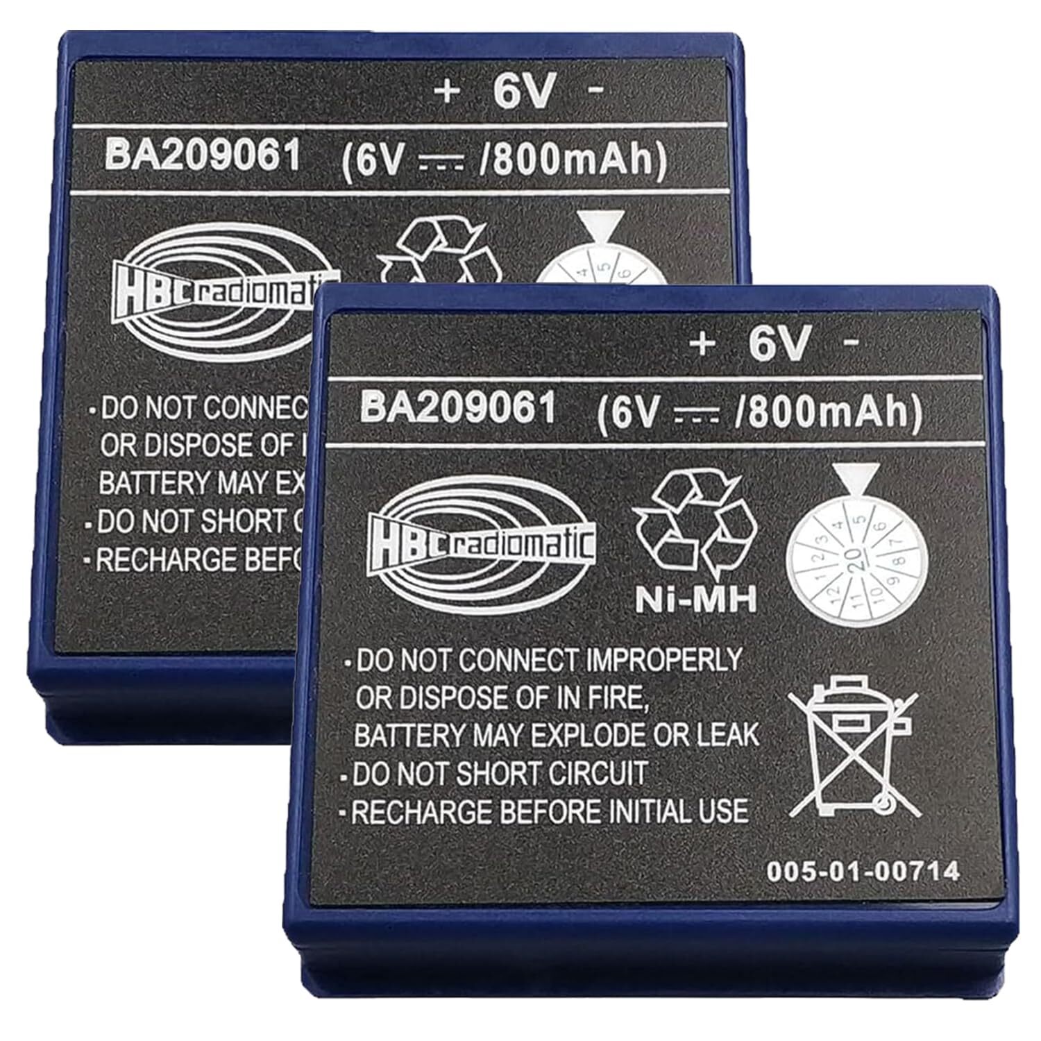 2x 6V NiMH BA209061 Rechargeable Battery for HBC BA209061 Remote Control Battery