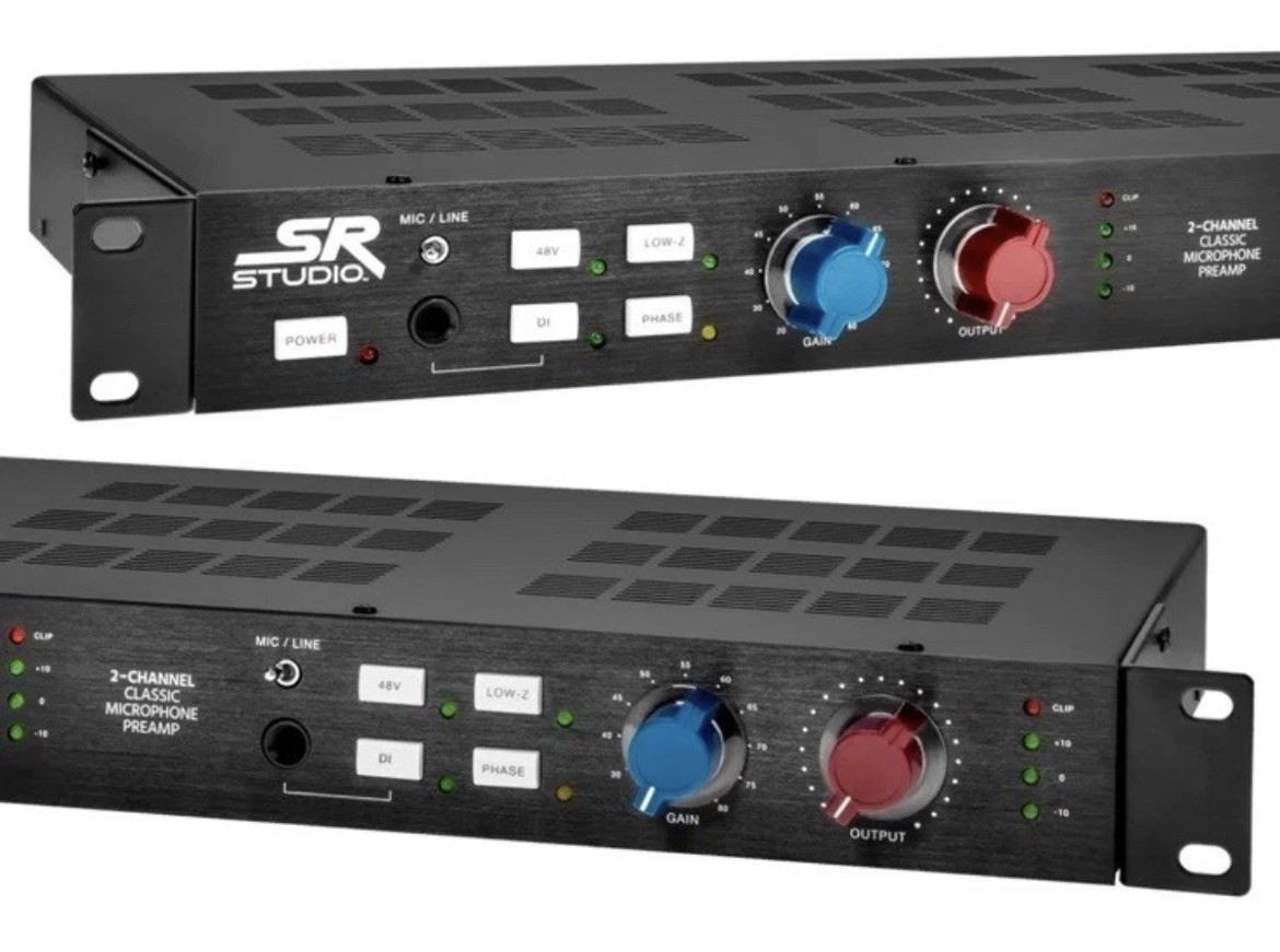 SR Studio by Monoprice 2-Channel 1073-Style Microphone Preamp w Dual Transformer