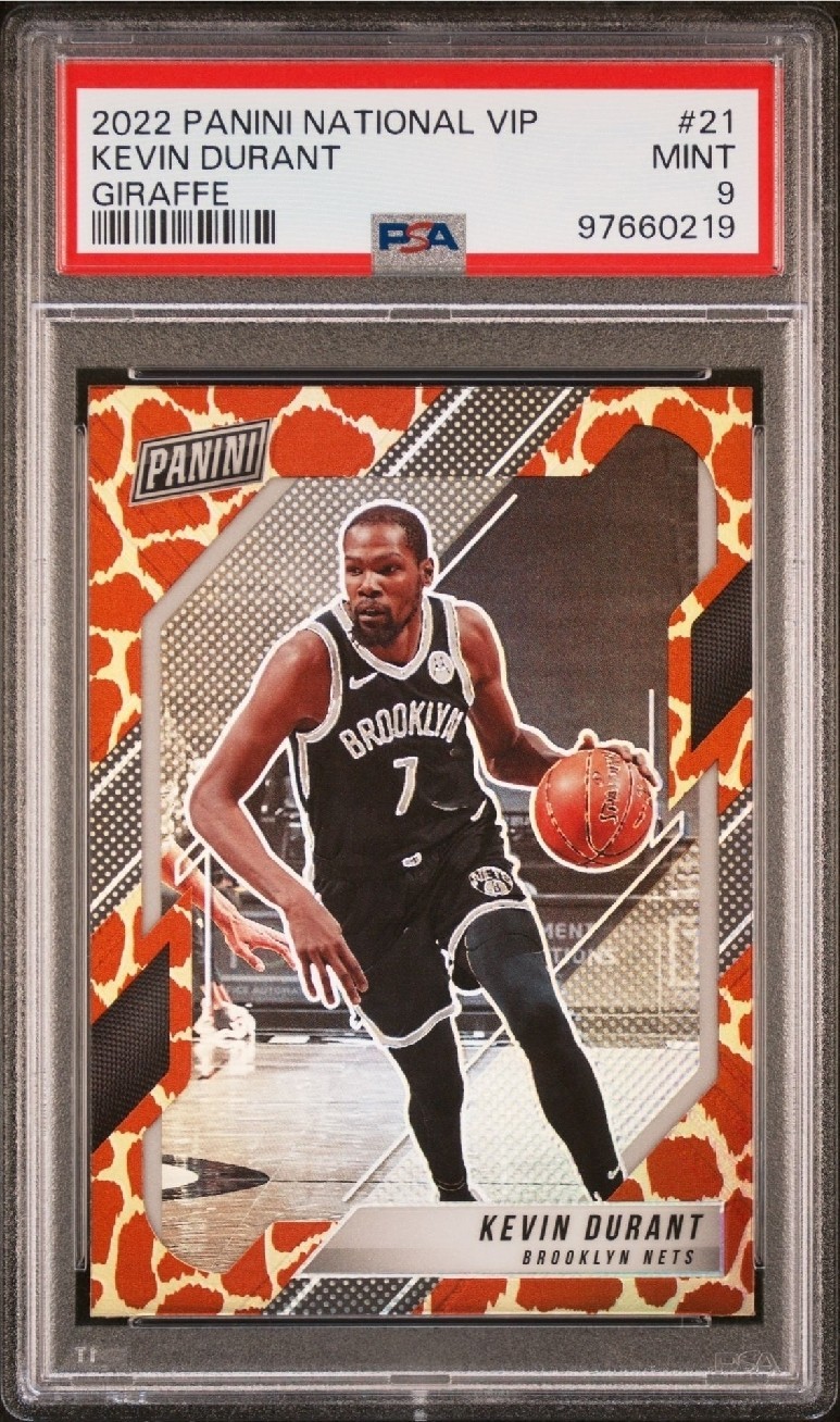 2022 Panini National VIP - Kevin Durant #21 - Giraffe PSA 9 2022 Panini National VIP - Kevin Durant #21 - Giraffe PSA 9