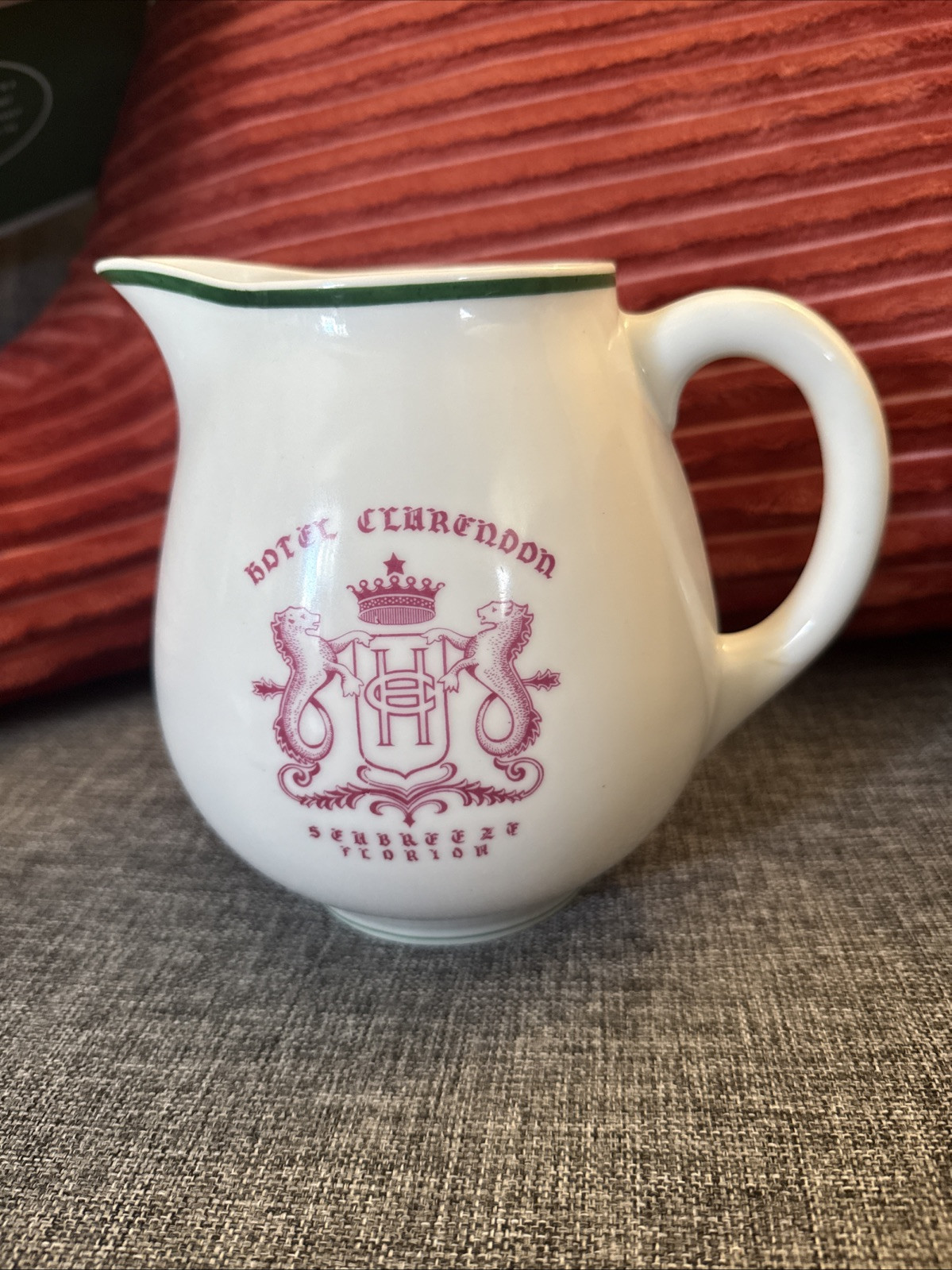 Sea Breeze Florida Hotel Clarendon Vintage Water Pitcher Burely China Sea Breeze Florida Hotel Clarendon Vintage Water Pitcher Burely China