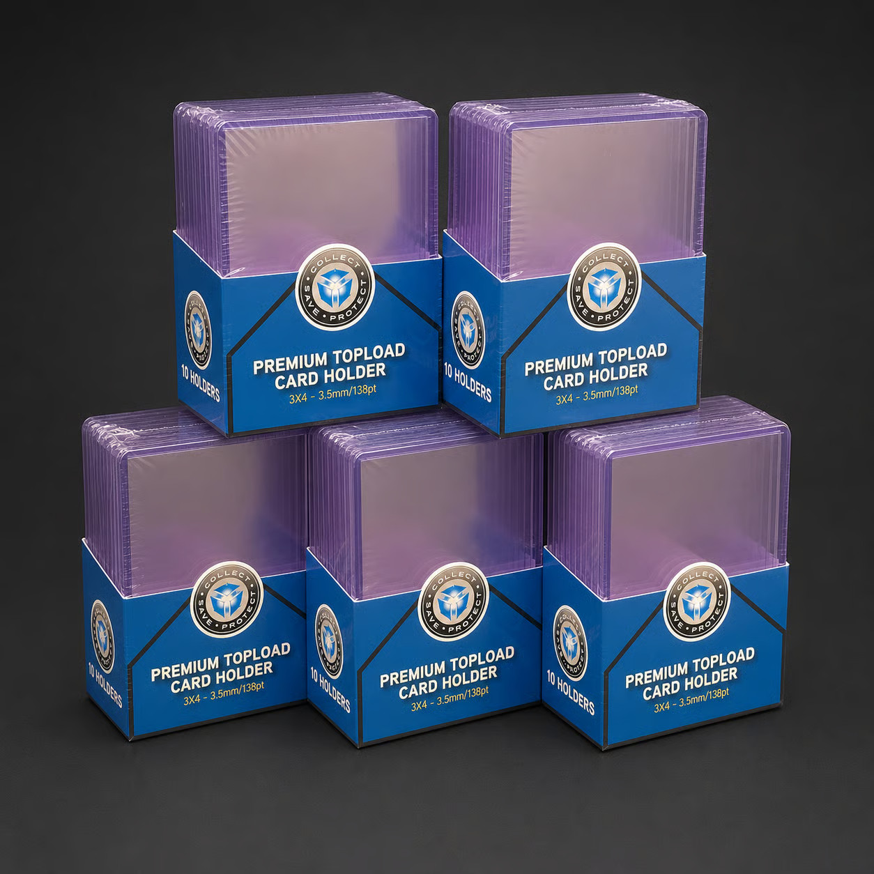 50x CSP 3x4 138pt Premium Card Toploaders 3.5mm Top Loaders (5 Packs Of 10)