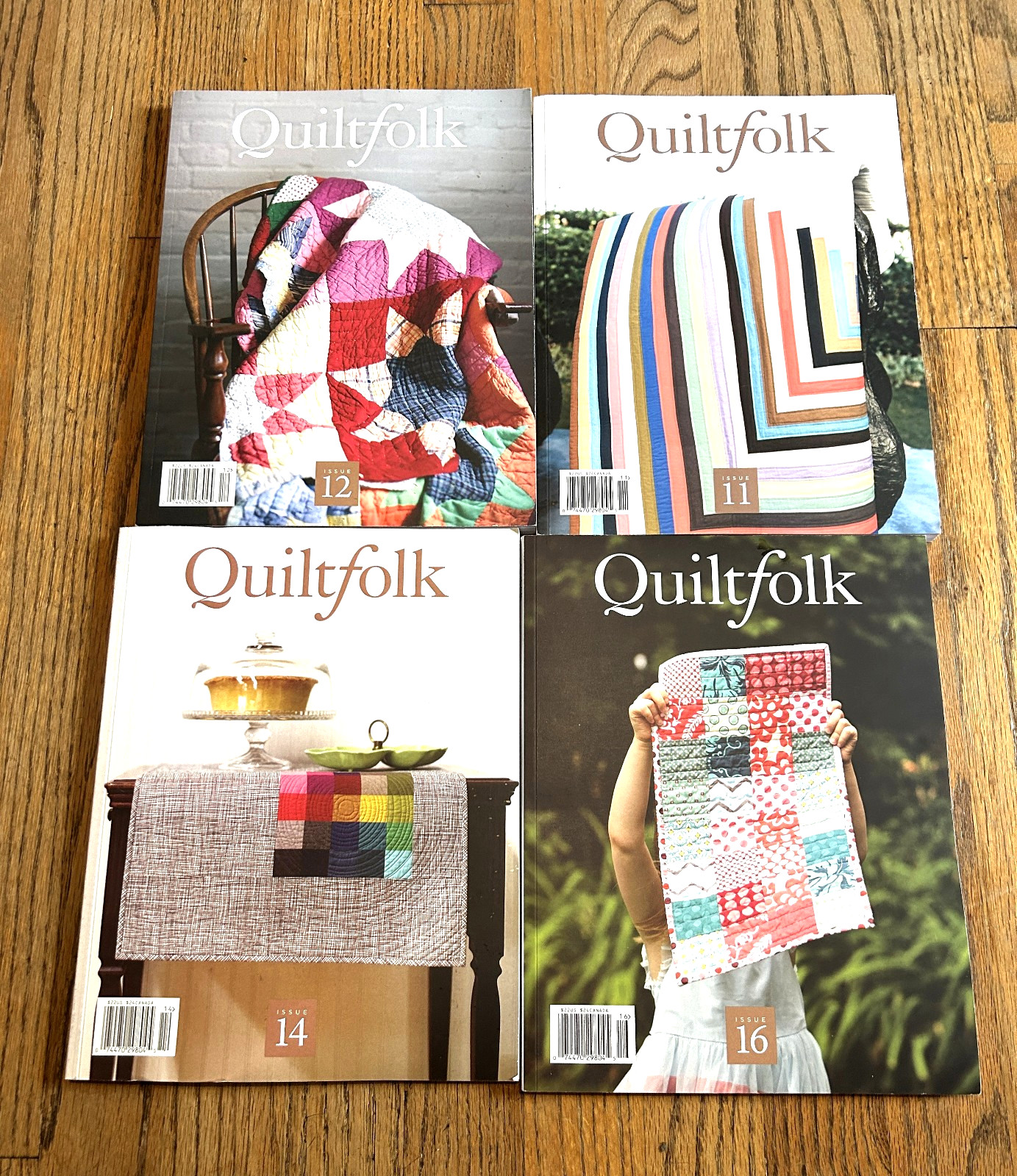 LOT 4 different large Quiltfolk / quilt / quilting pamphlets catalogs
