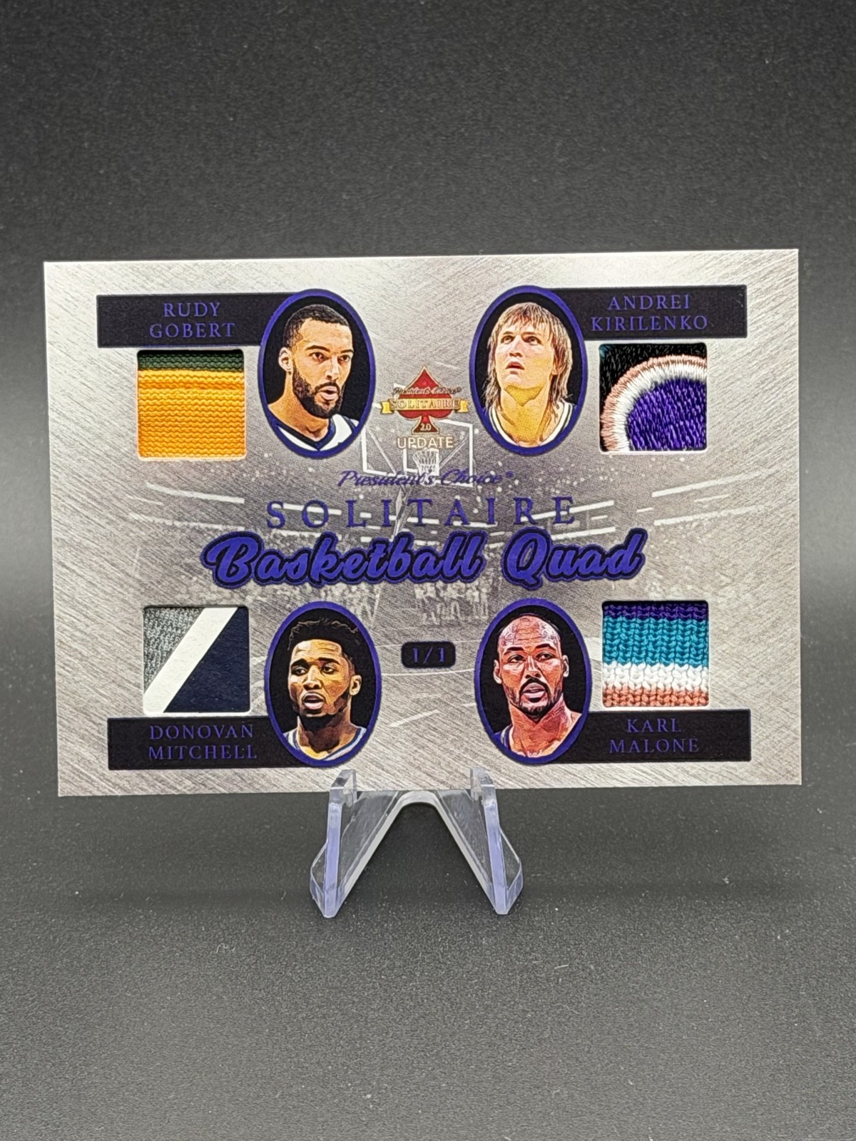 2023 President\'s Choice Solitaire Series Quad Patch-Malone, Mitchell, Murray 1/1 2023 President\'s Choice Solitaire Series Quad Patch-Malone, Mitchell, Murray 1/1