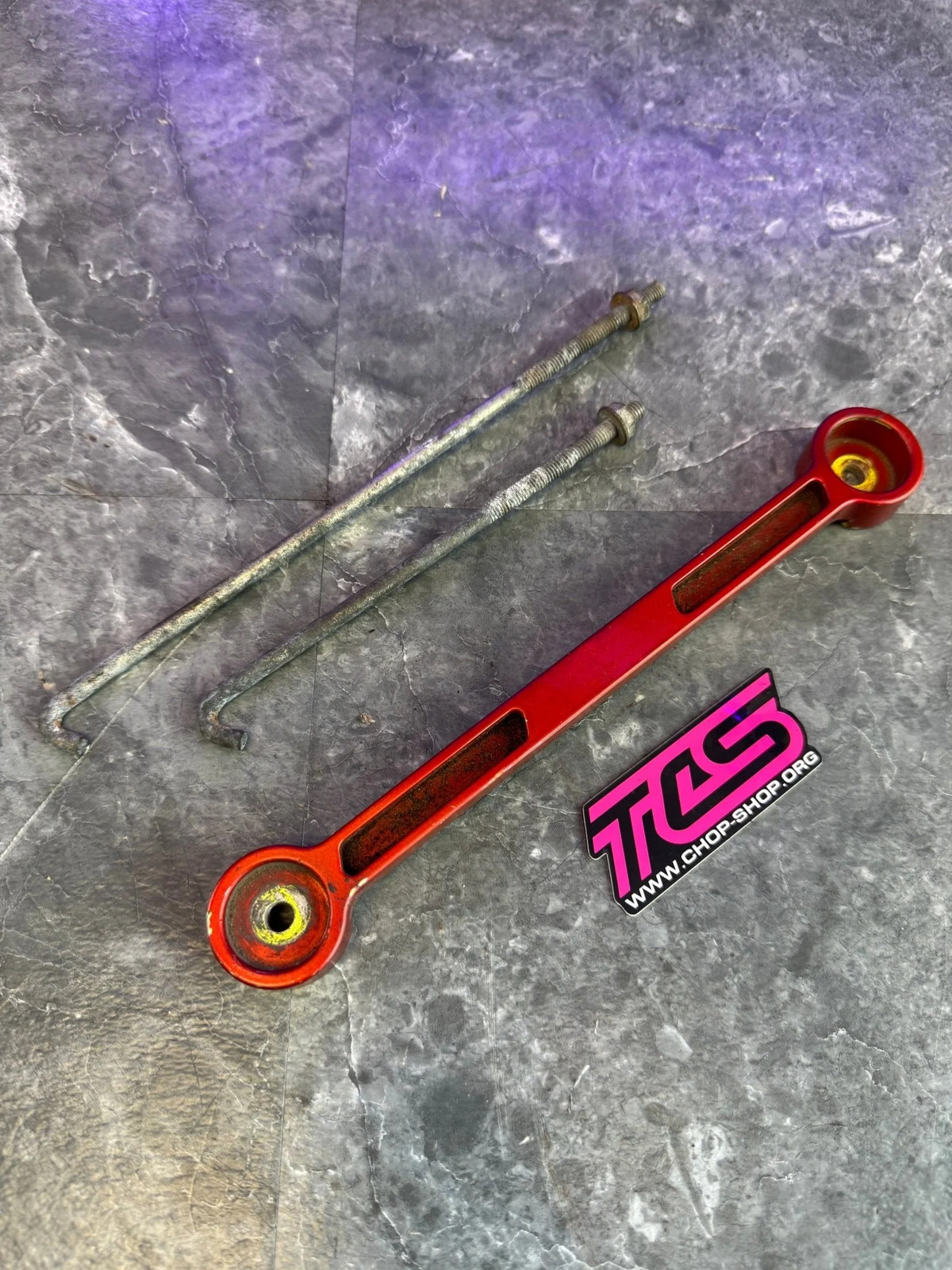 Billet Aluminum Battery Tie Down Red 2004-2021 Subaru Impreza WRX STi